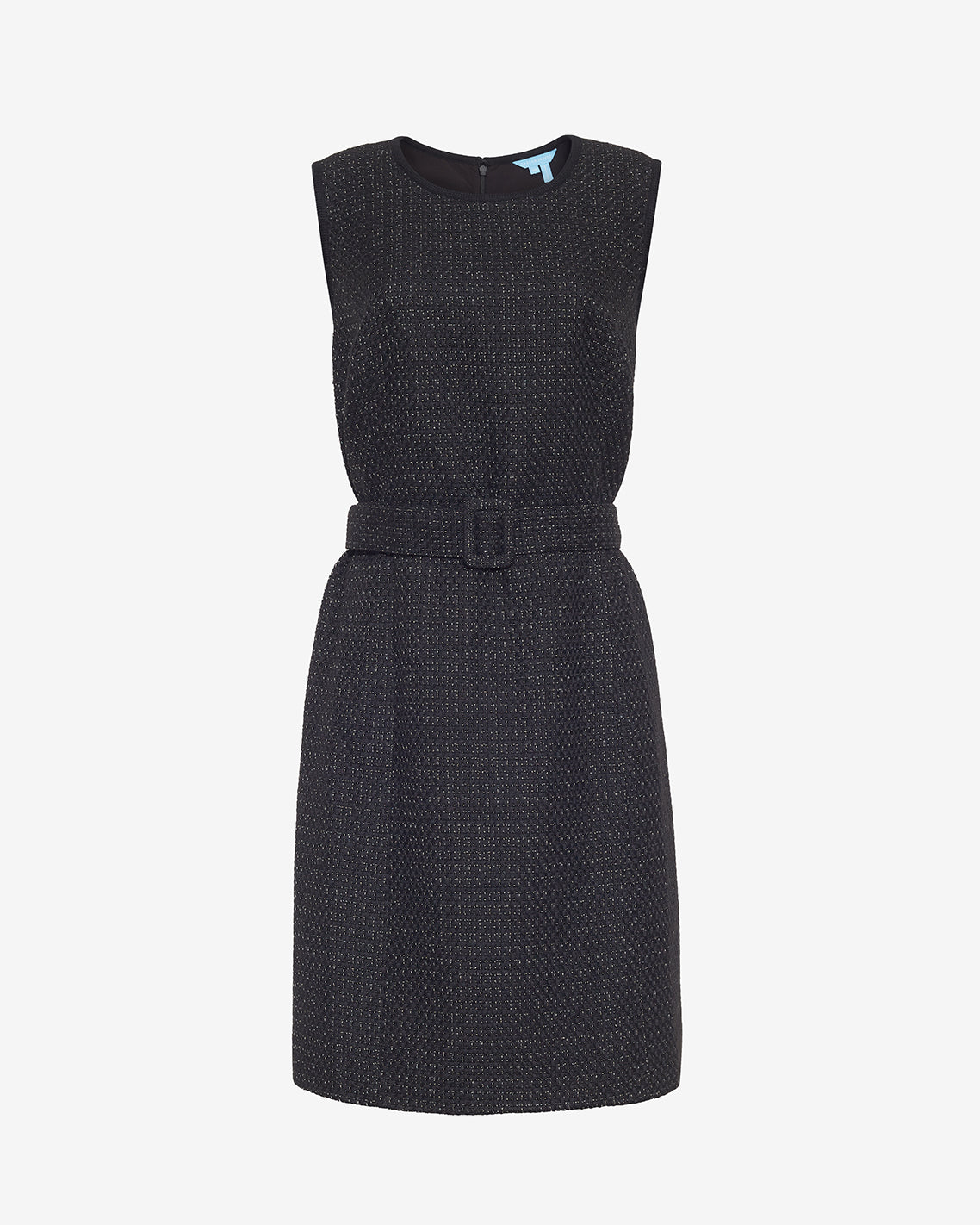Sadie Belted Shift Dress in Tweed