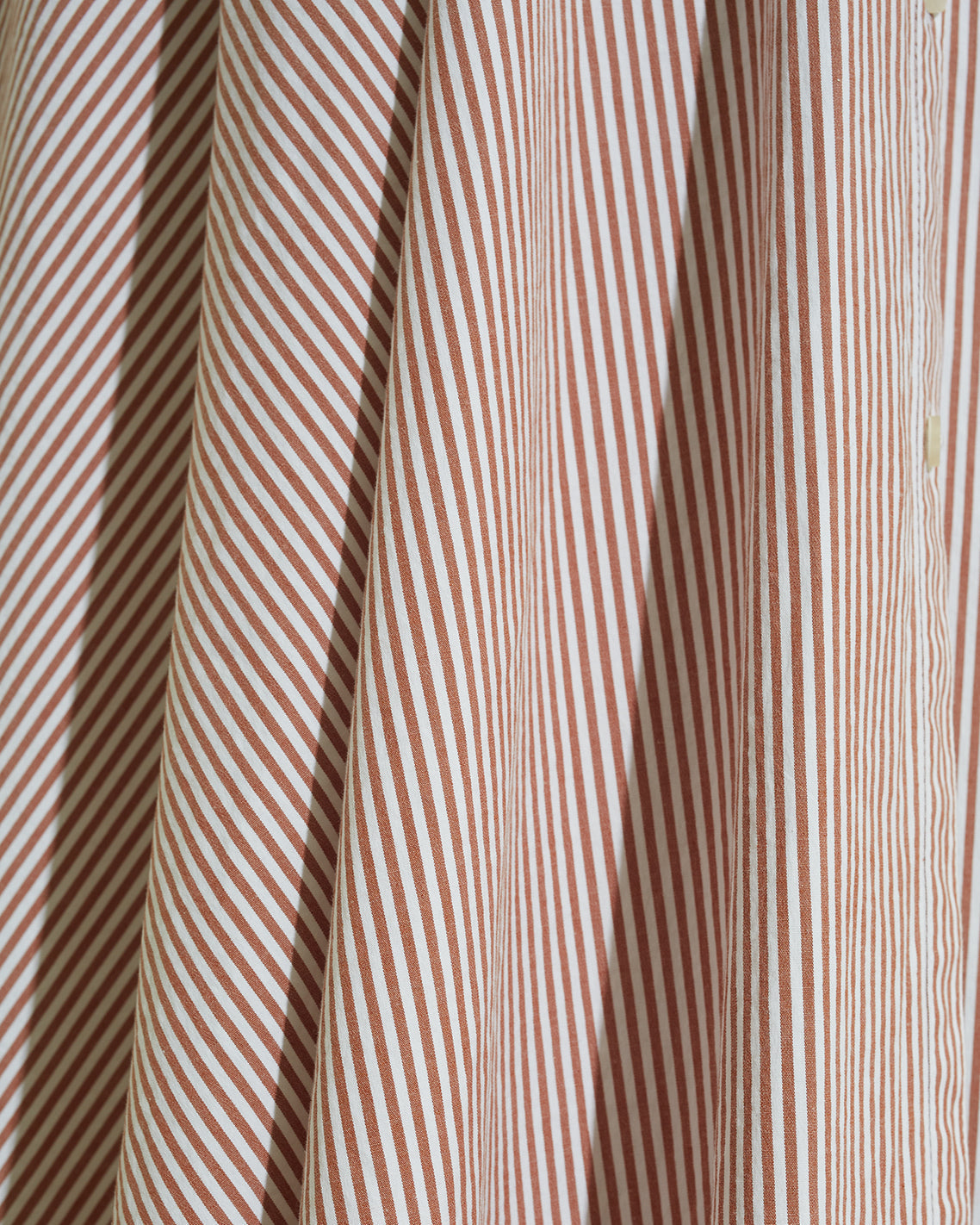 Eliza Midi Shirtdress in Rust Stripe
