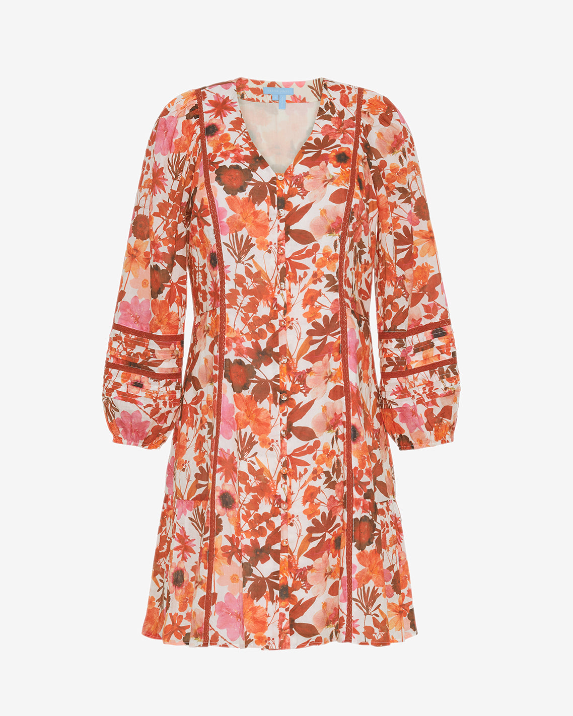 Gwen Long-Sleeve Dress in Botanical Garden