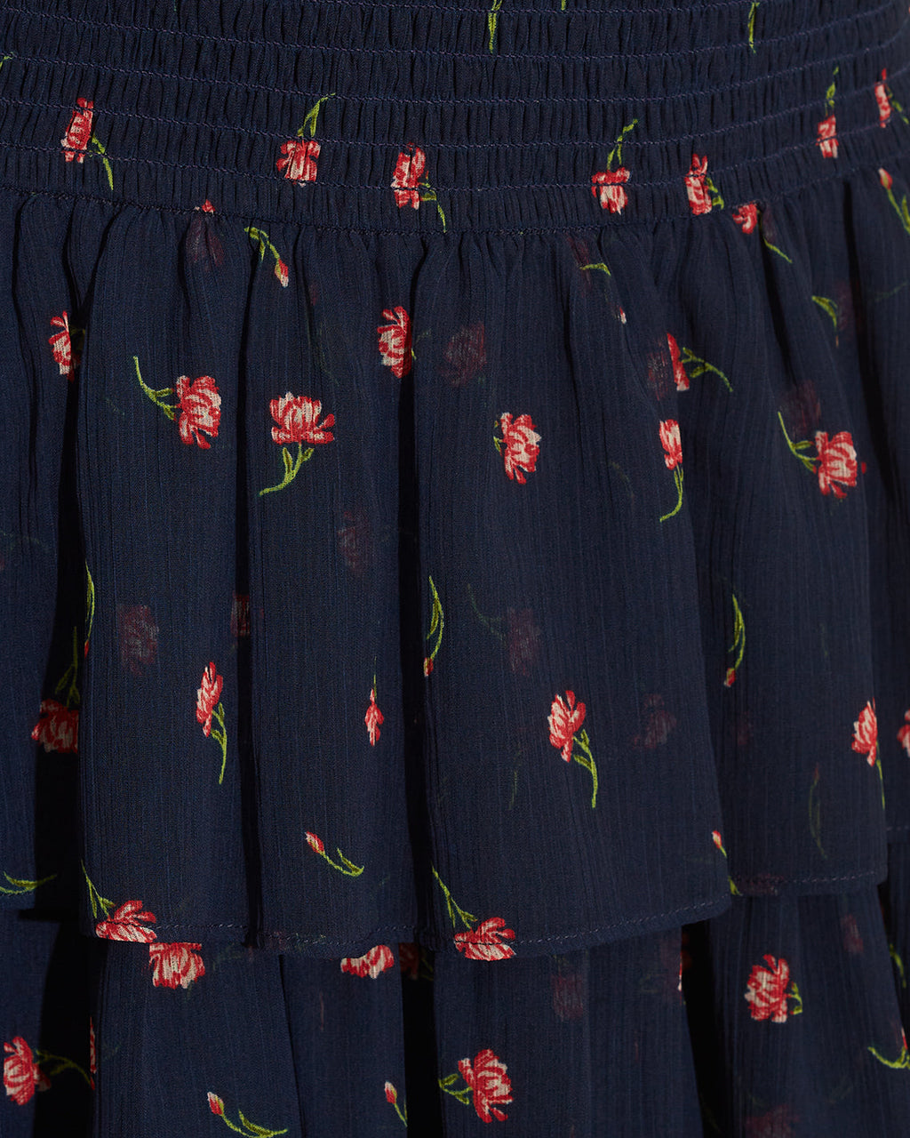 Alana Tiered Dress in Ditsy Autumn Flowers