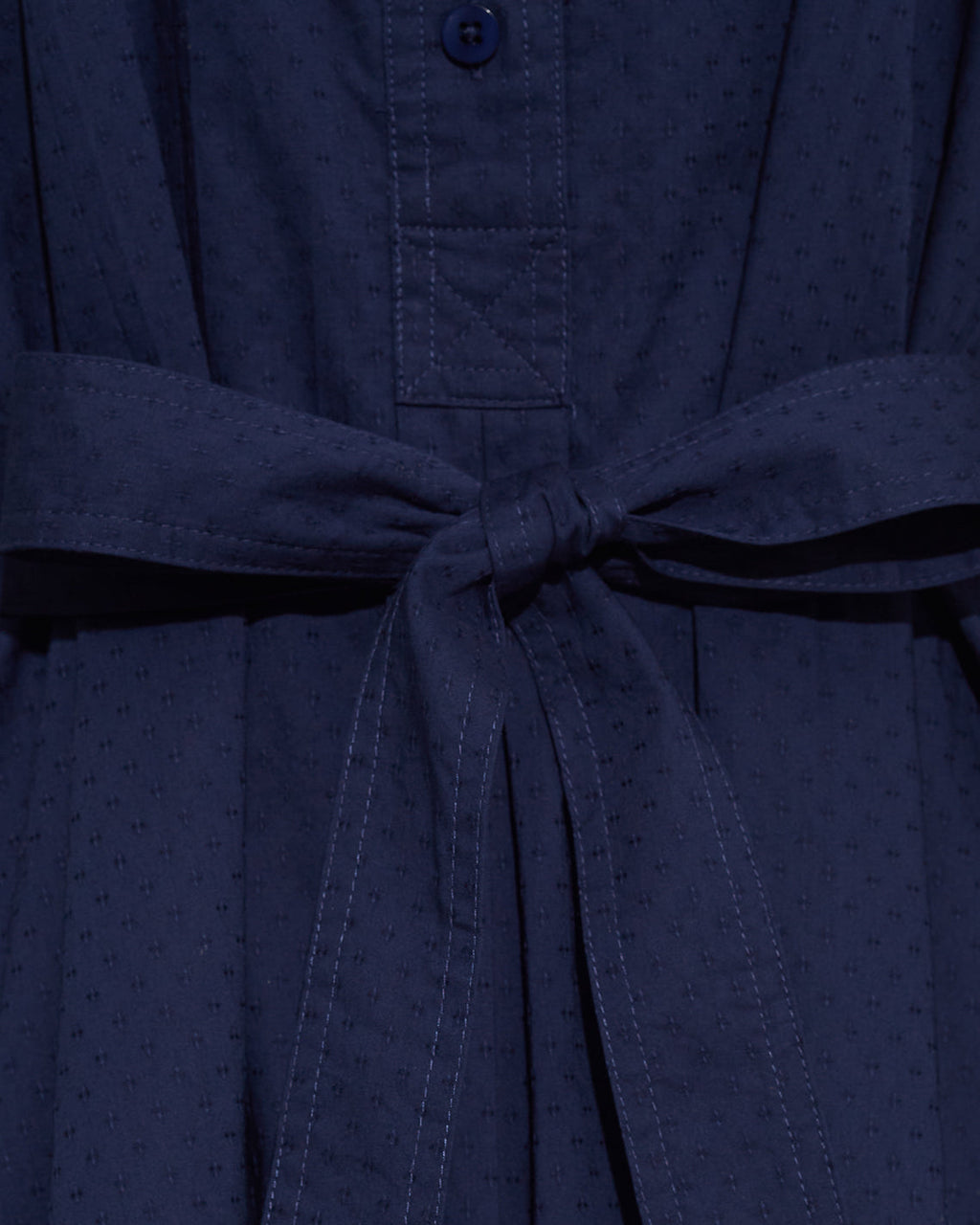 Ellie Pleated Shirtdress in Cotton Dobby