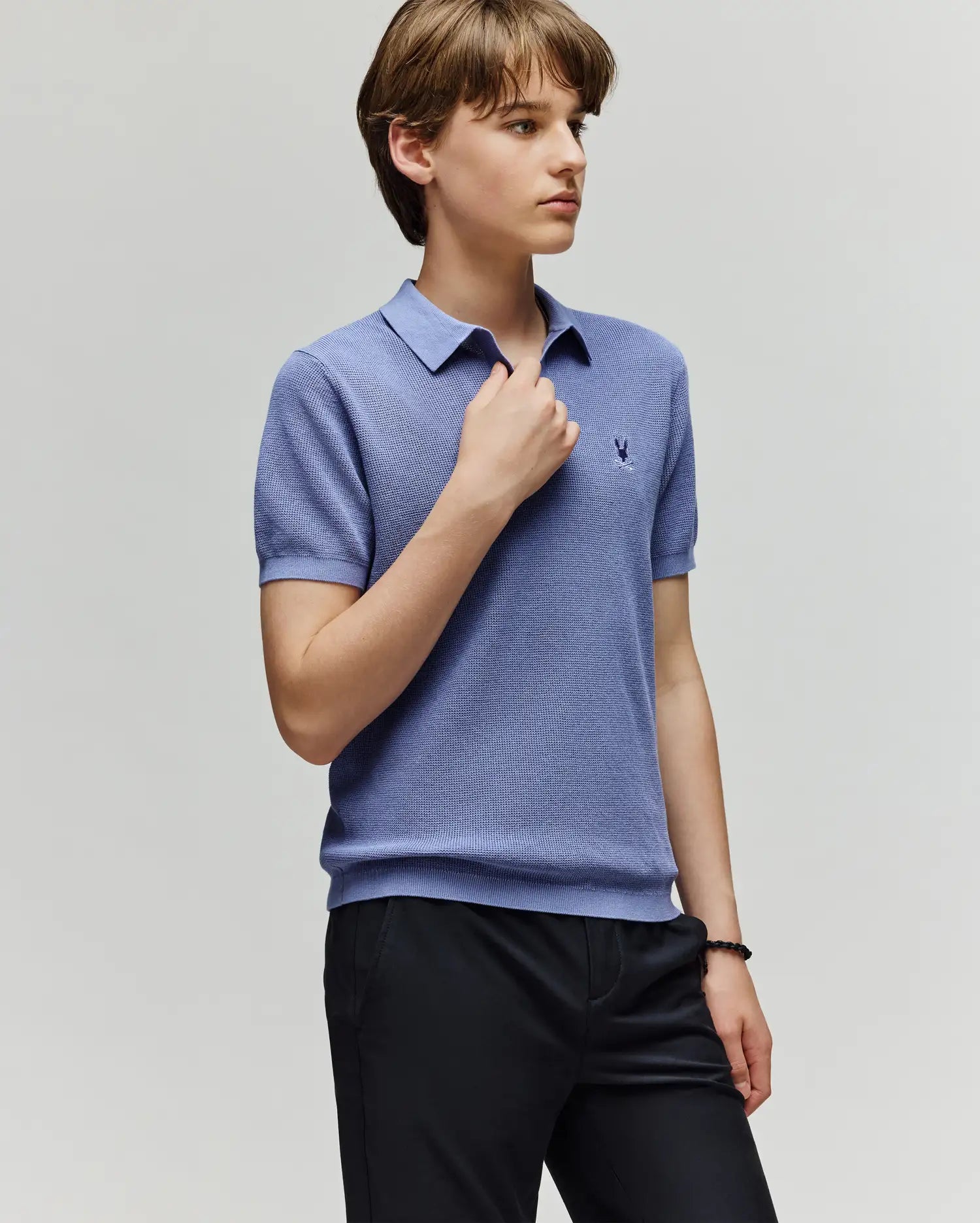 KIDS LEETON KNIT POLO SHIRT - B0E562F200