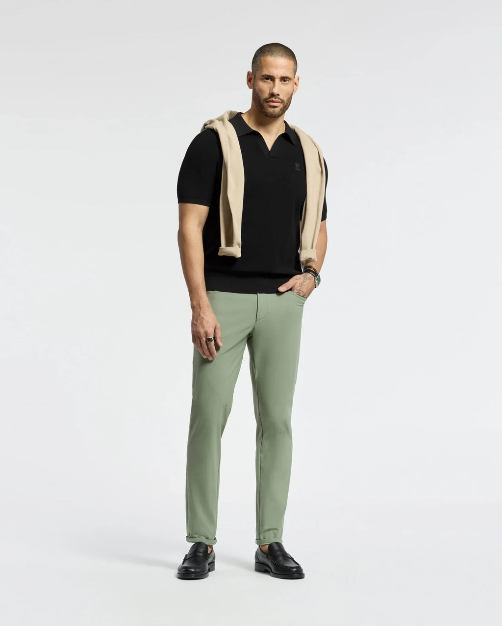 MENS LEETON KNIT POLO SHIRT - B6E562F200