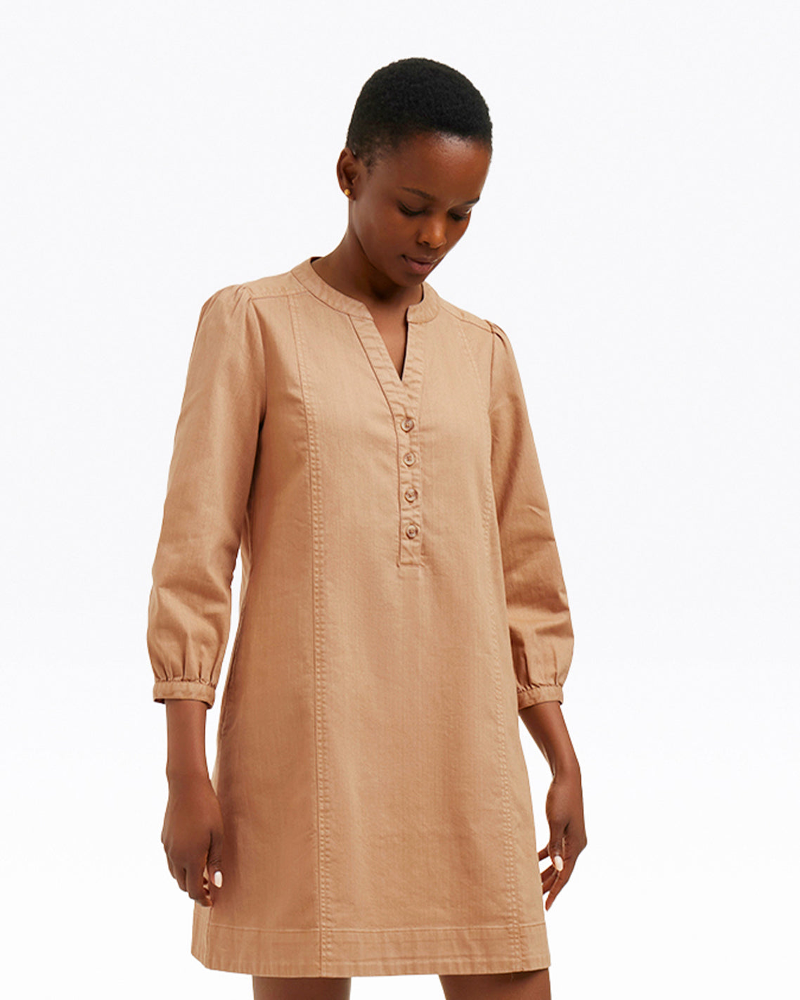 Felicity Popover Shift Dress in Croissant