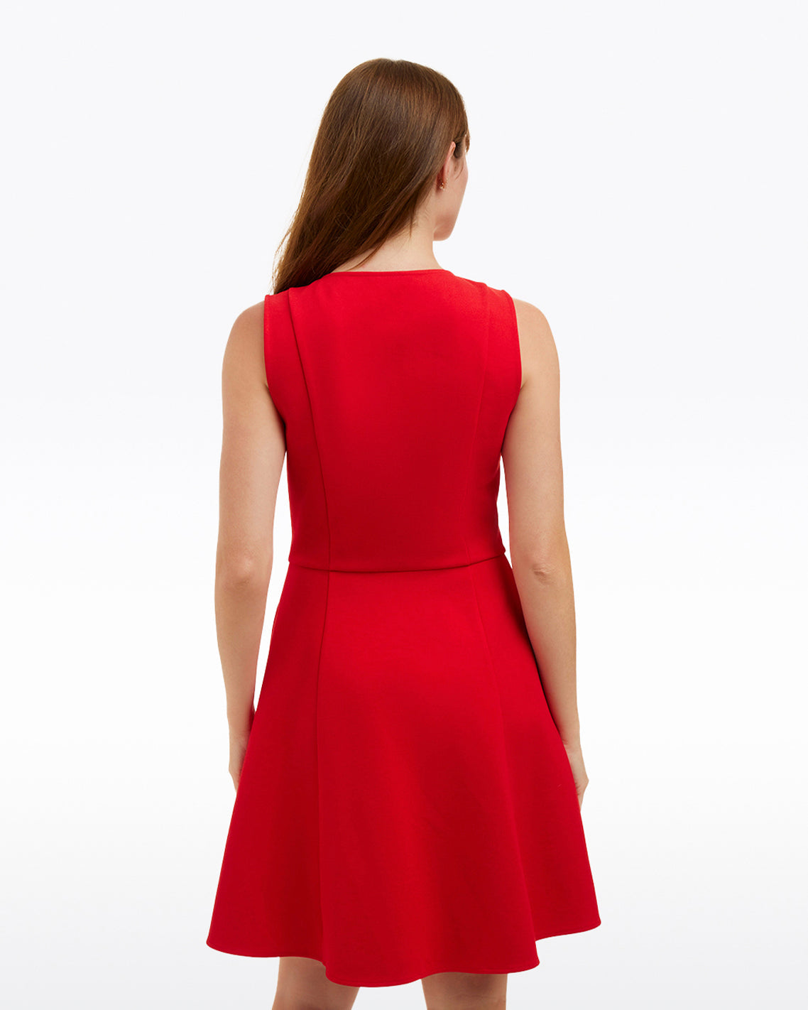 Sleeveless Mae Love Circle Dress in Red