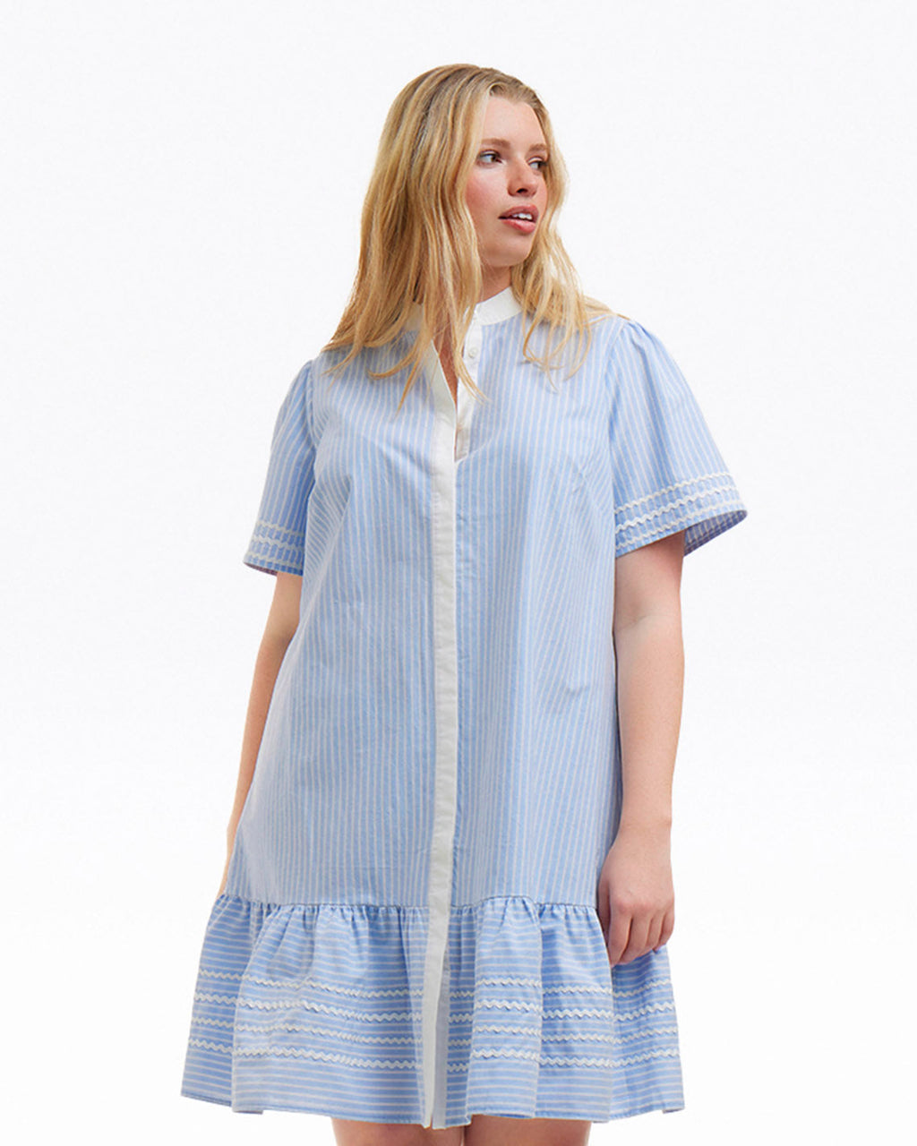 Molly Mini Dress in Oxford Shirting