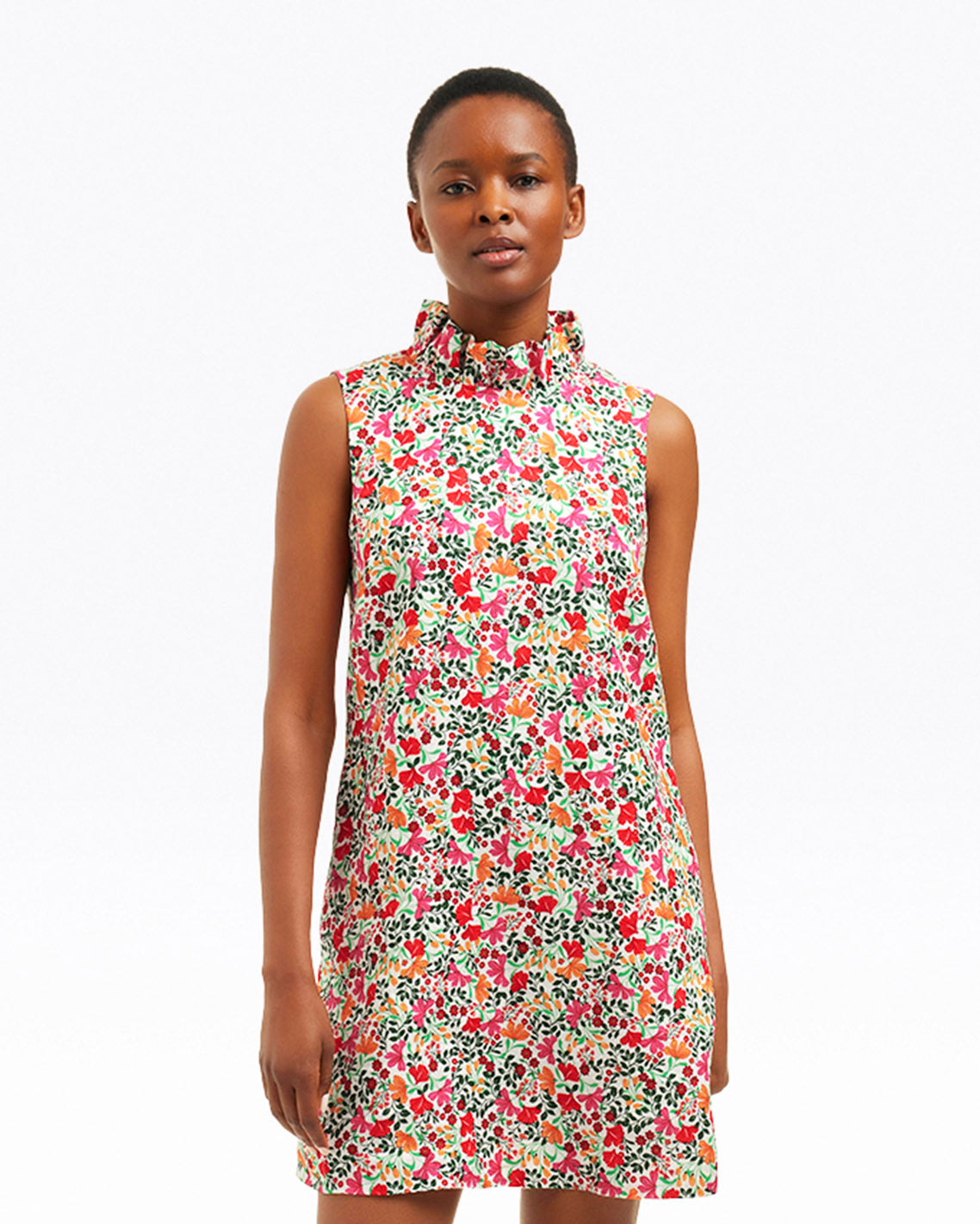 Sleeveless Lindsay Mini Dress in Coneflowers