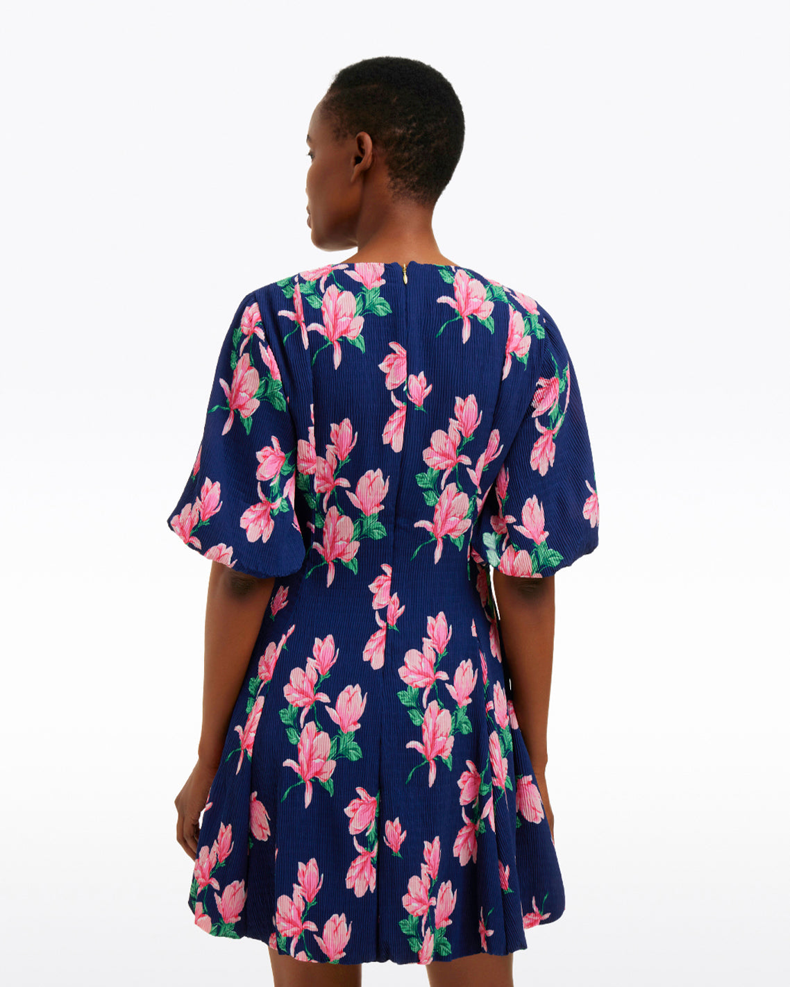 Elaine V-Neck Mini Dress in Magnolia Buds