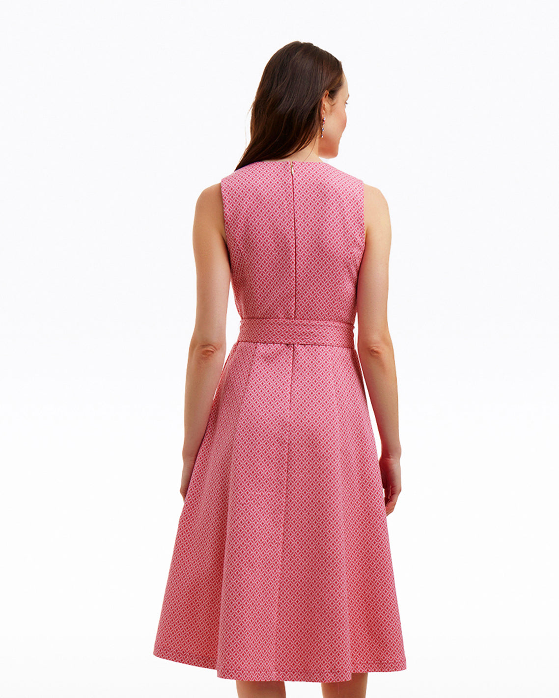 Charlotte Midi Dress in Circle Geo