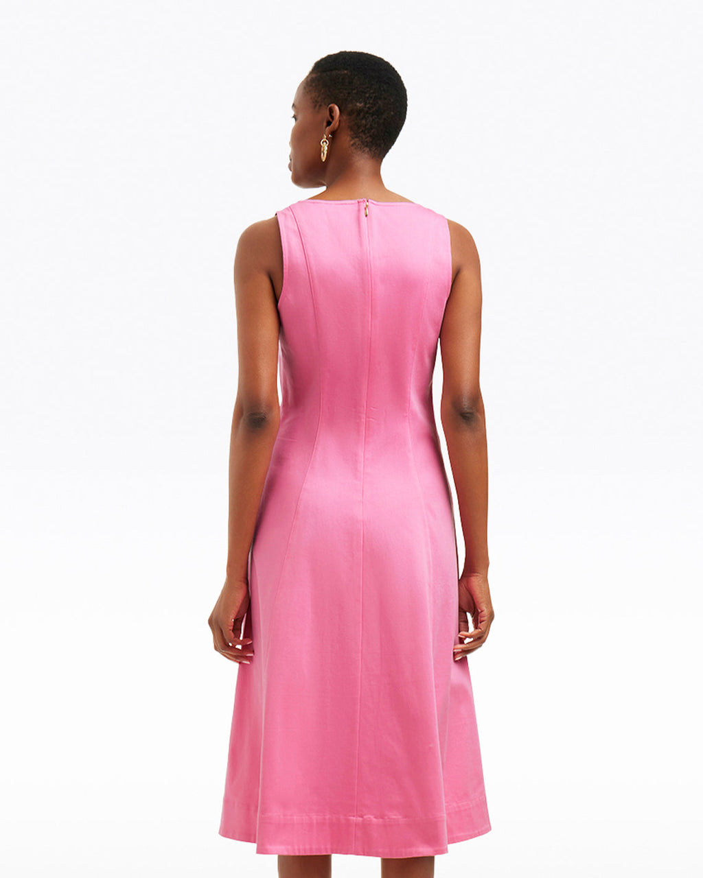 Genevieve Square Neck Sleeveless Midi Dress