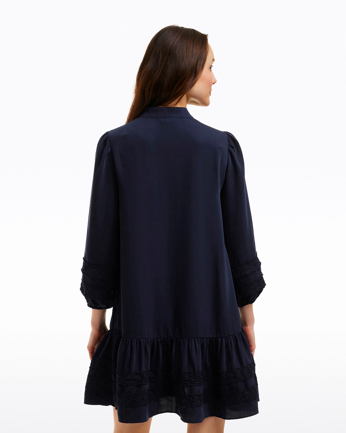 Molly Mini Dress in Embroidered Stripe