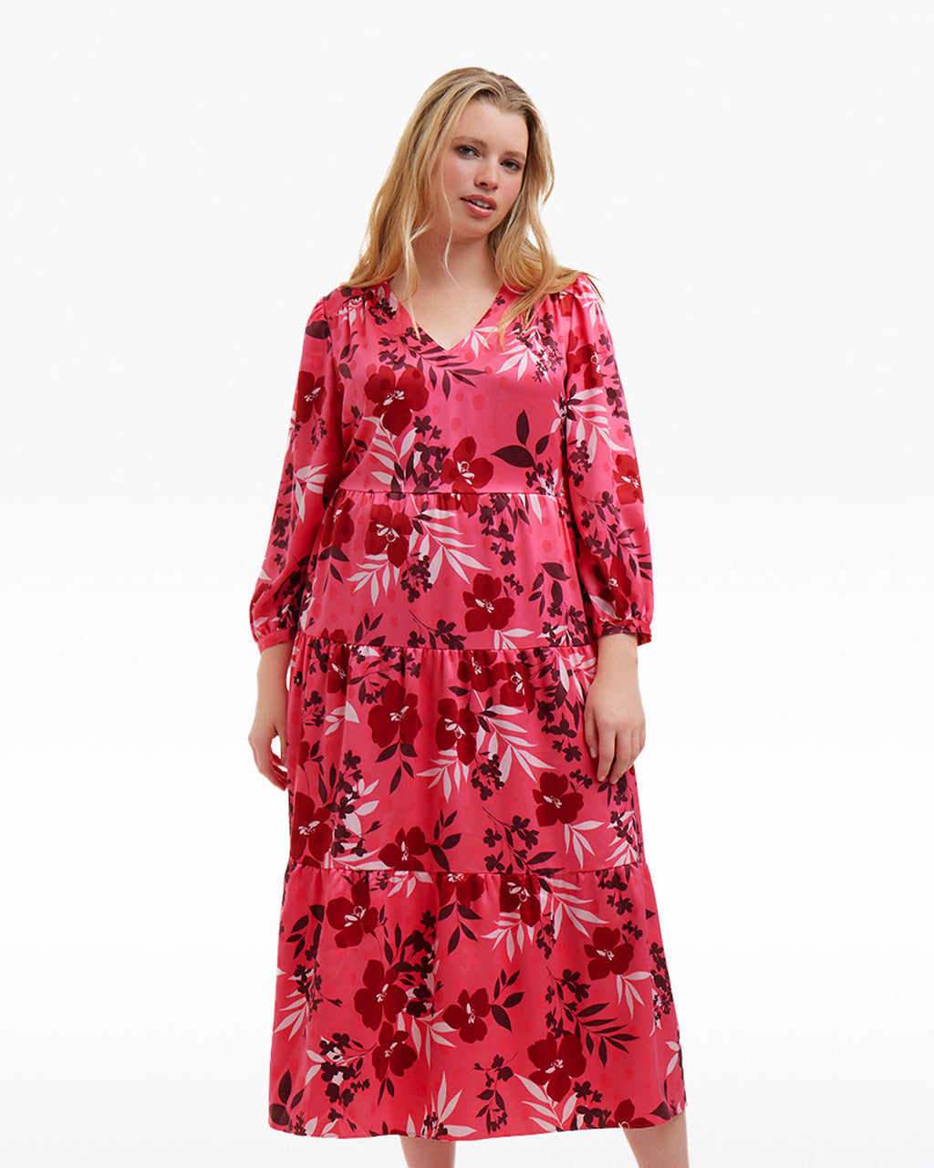 Katie Midi Dress in Spring Floral