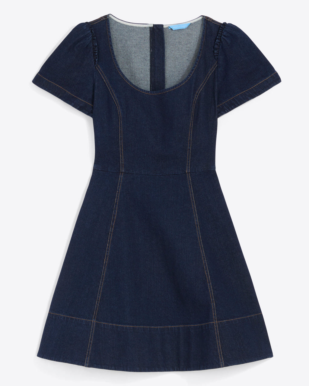 Faith Love Circle Mini Dress in Dark Wash