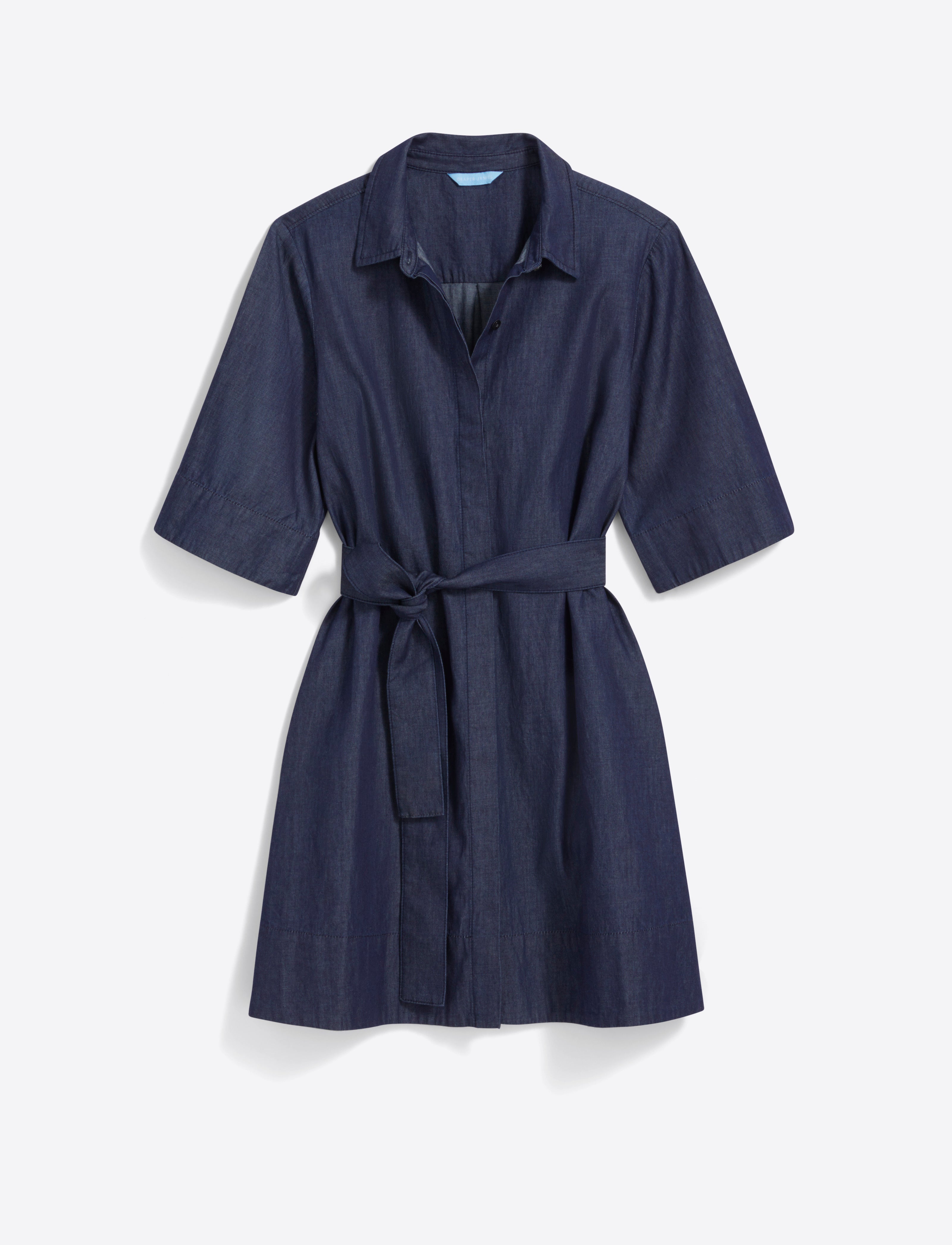 Riley Mini Shirtdress in Chambray