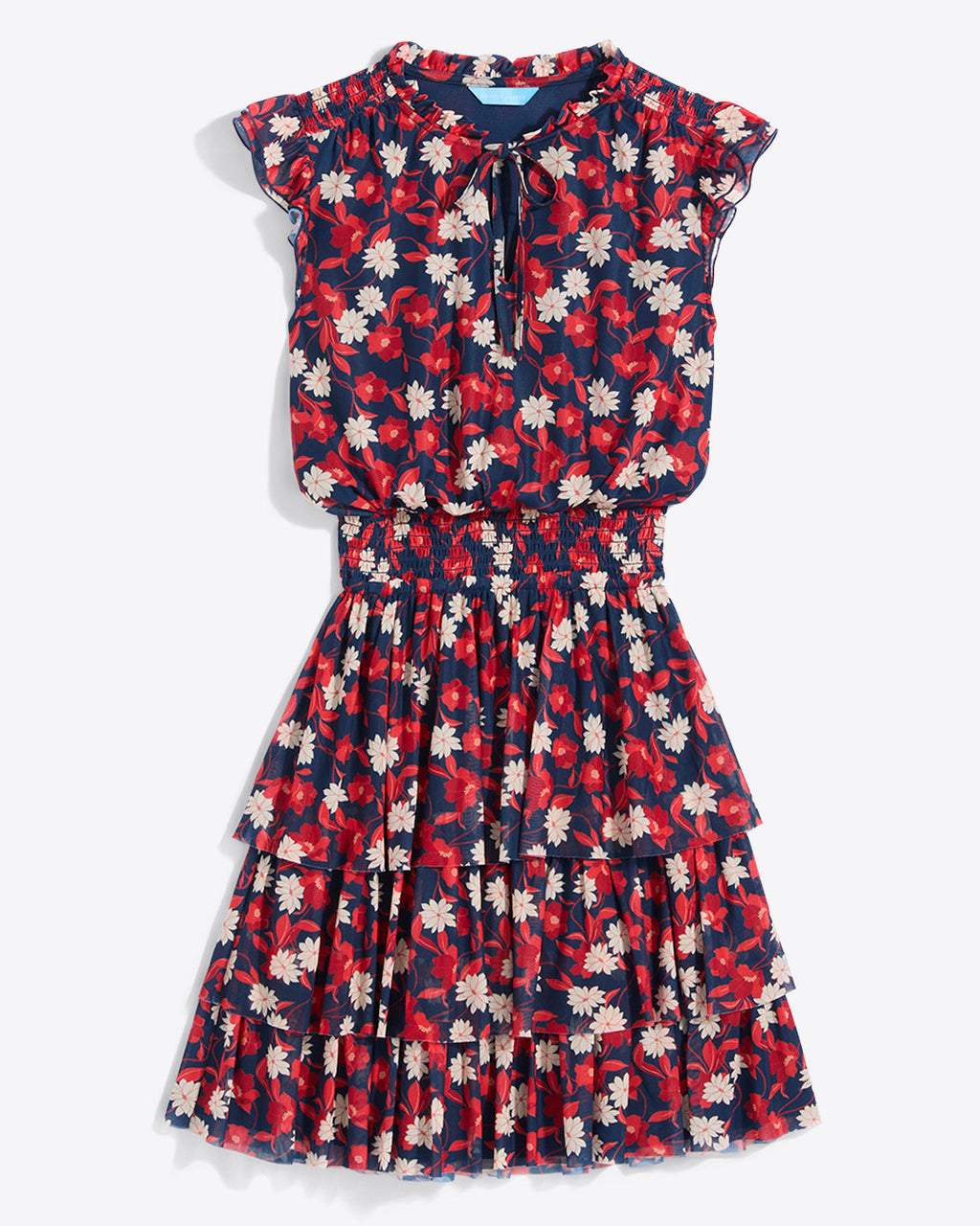 Alana Tiered Dress in Stretch Mesh