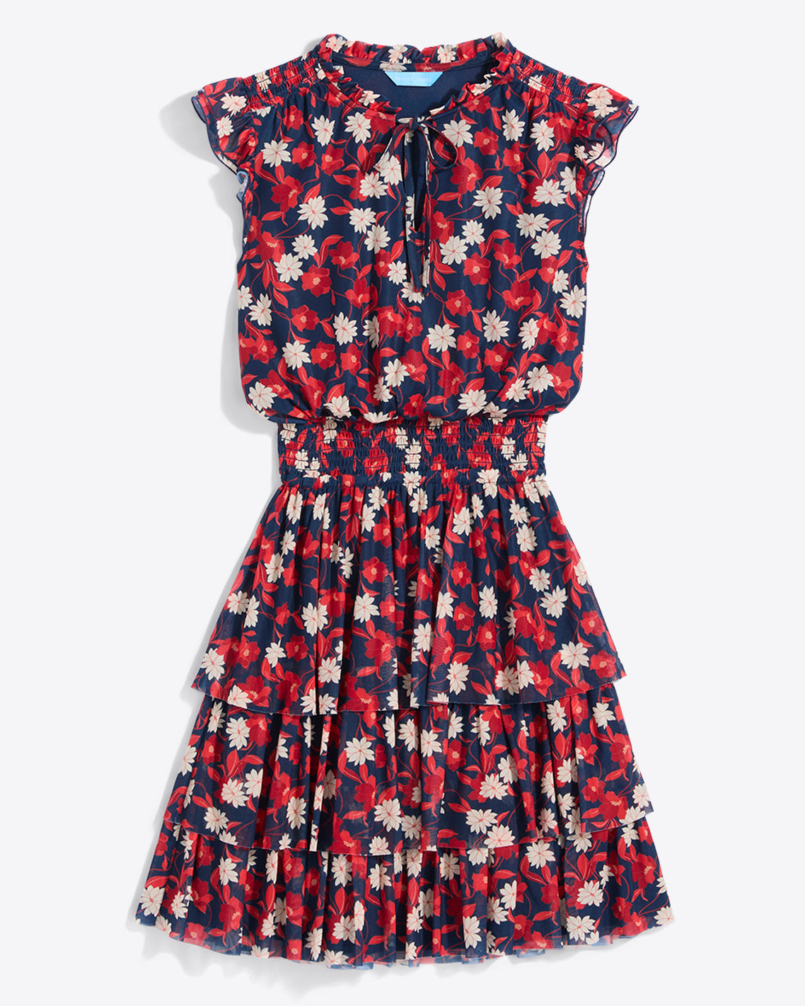 Alana Tiered Dress in Stretch Mesh