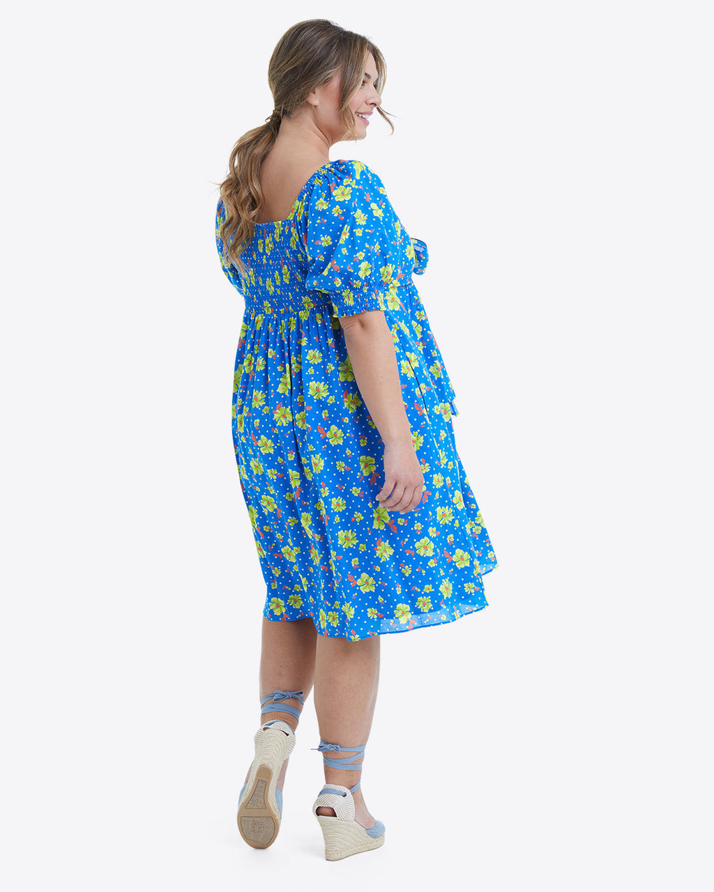 Jennifer Mini Dress in Polka Dot Floral