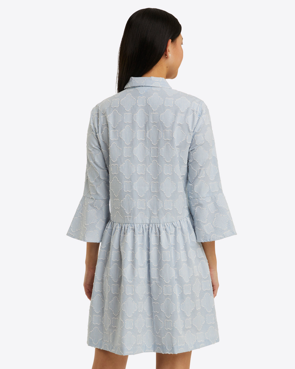 Sheena Shirtdress in Textured Stripe