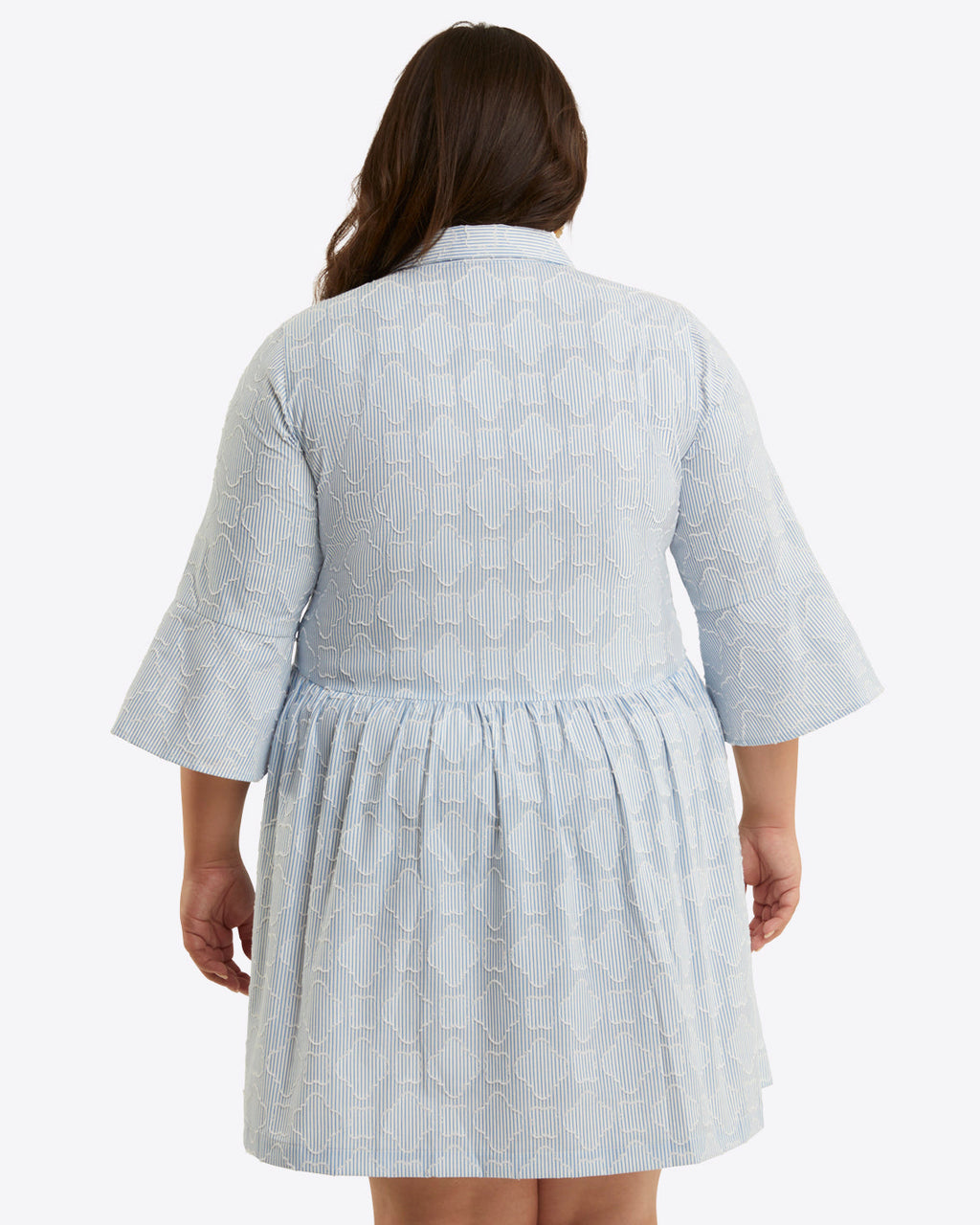 Sheena Shirtdress in Textured Stripe