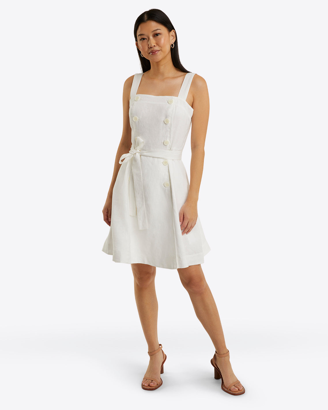 Kylie Love Circle Mini Dress in Linen