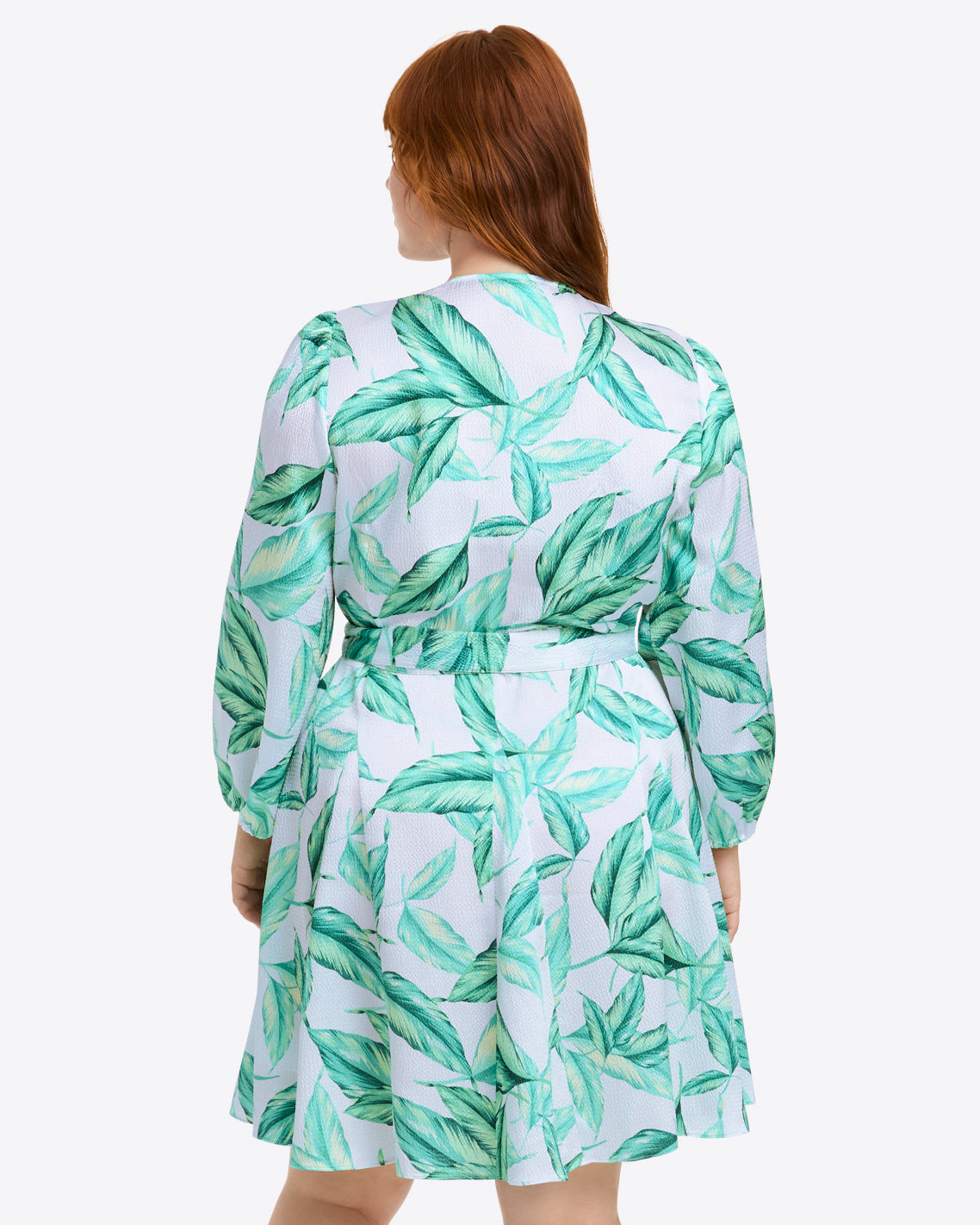Jordan Long-Sleeve Wrap Dress in Hammered Satin