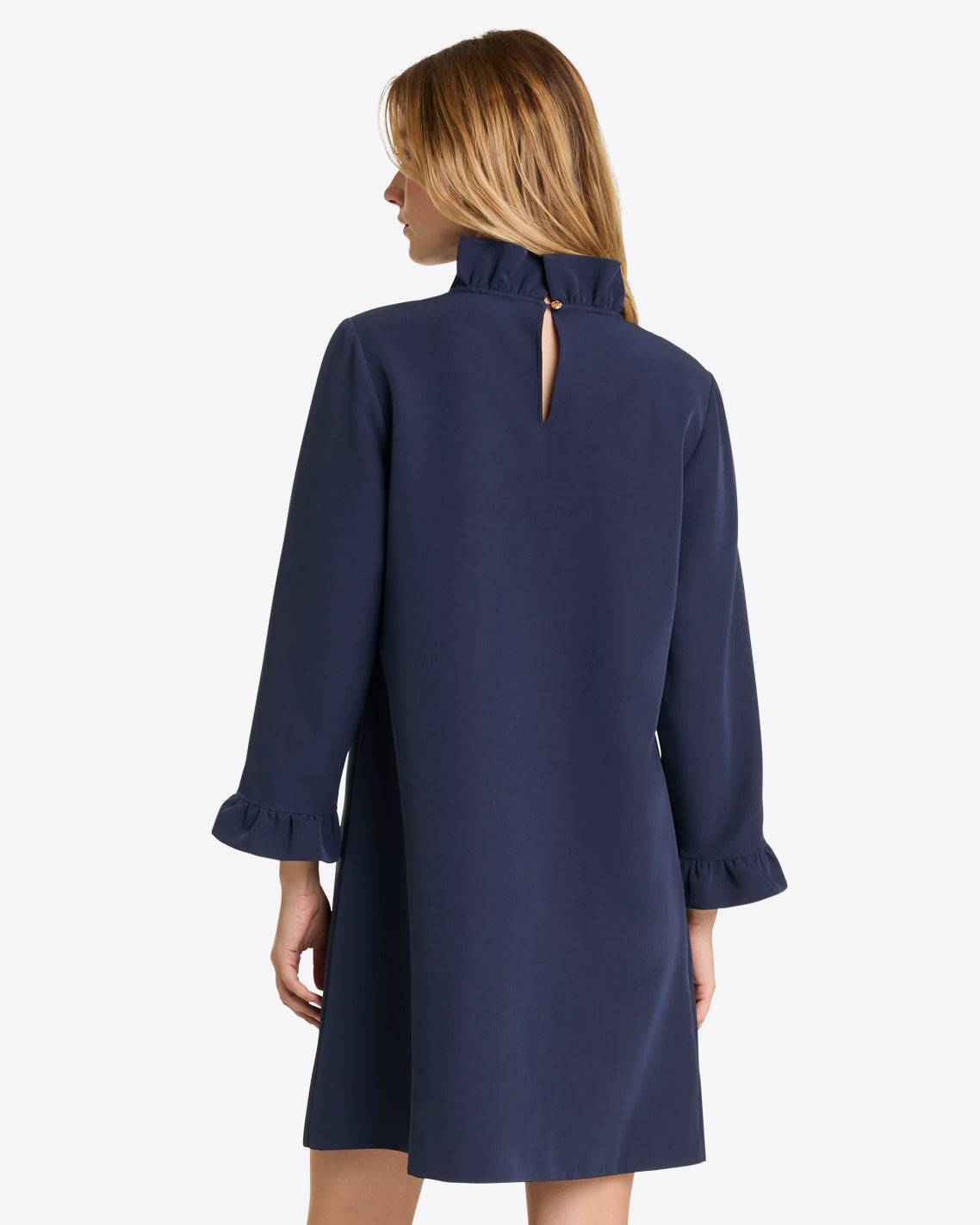 Lindsay Shift Mini Dress in Crepe