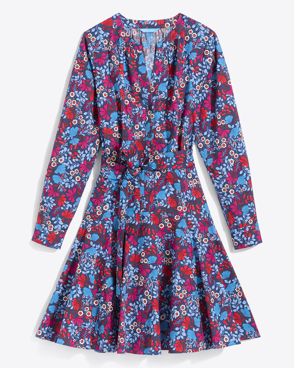 Imogen Mini Shirtdress in Stretch Poplin