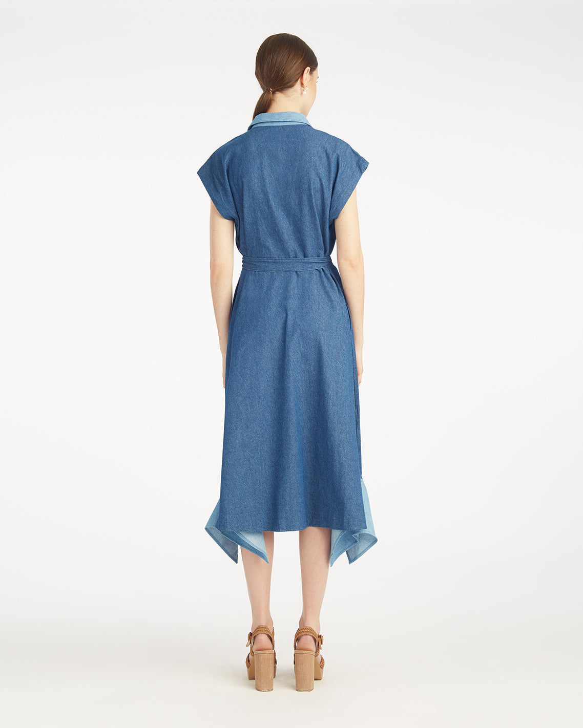 Mila Midi Shirtdress in Chambray