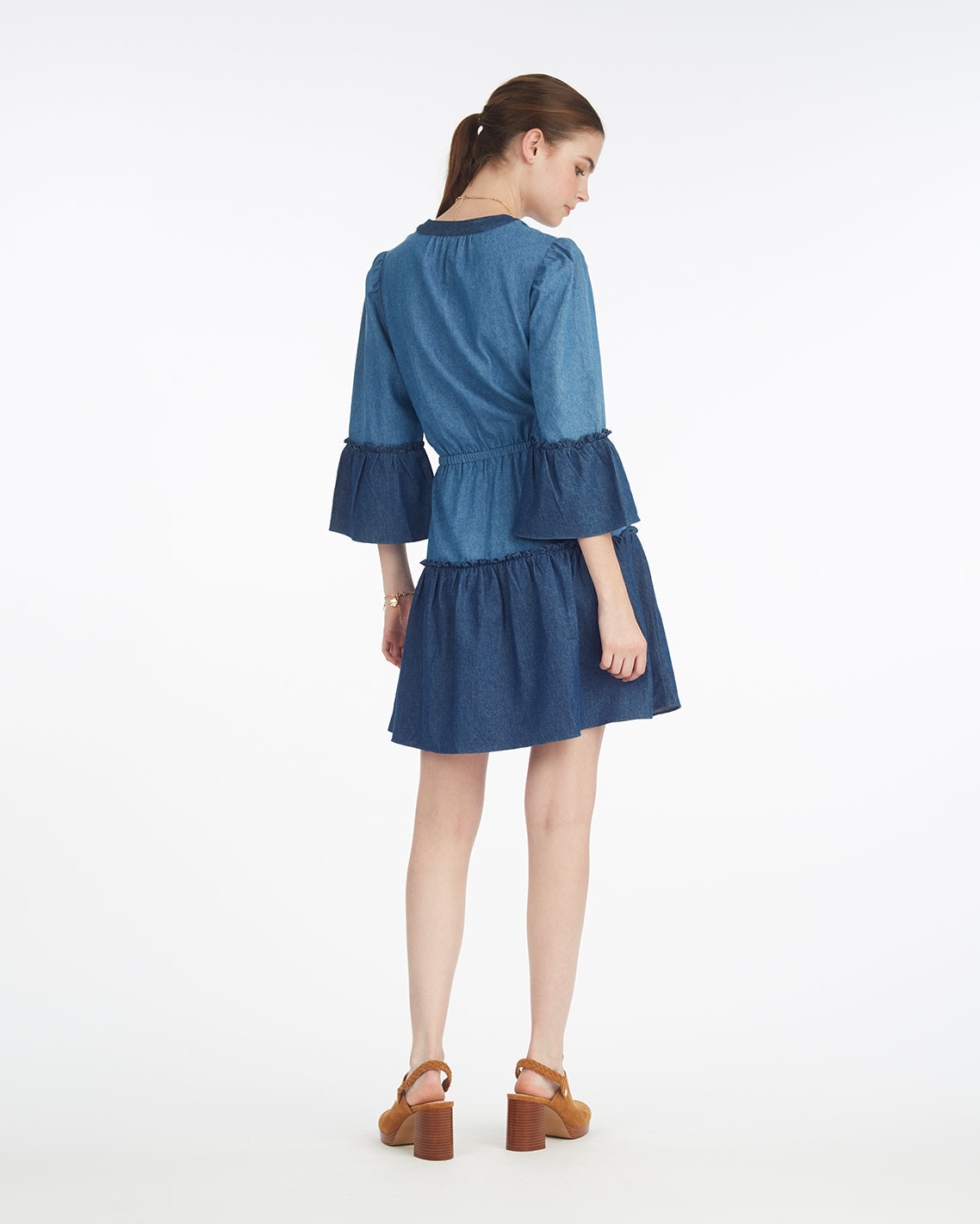Avery Shirtdress in Chambray