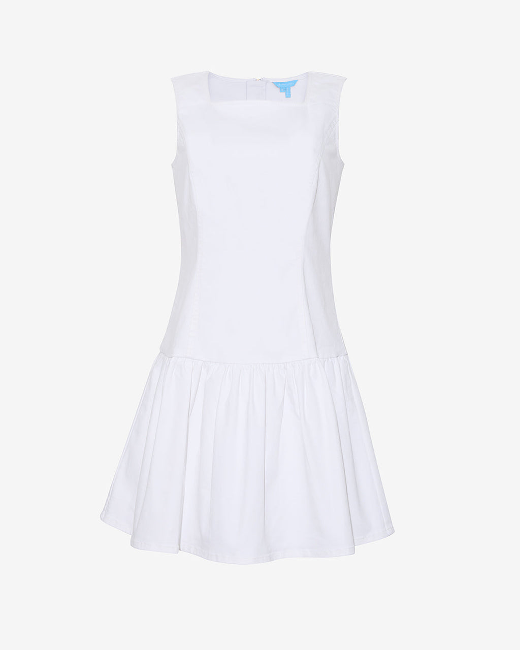 Colette Tailored Flounce Dress in Denim