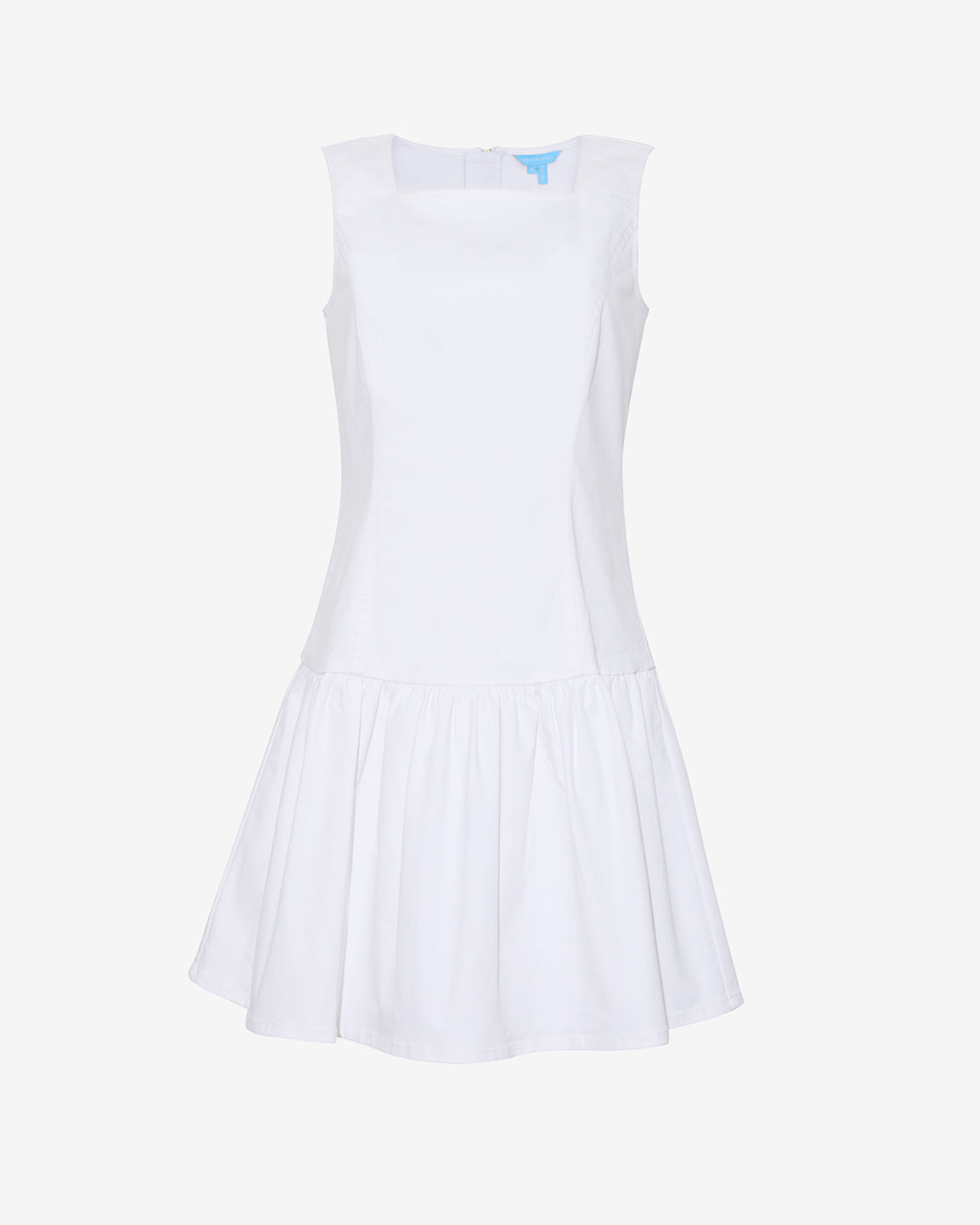 Colette Tailored Flounce Dress in Denim