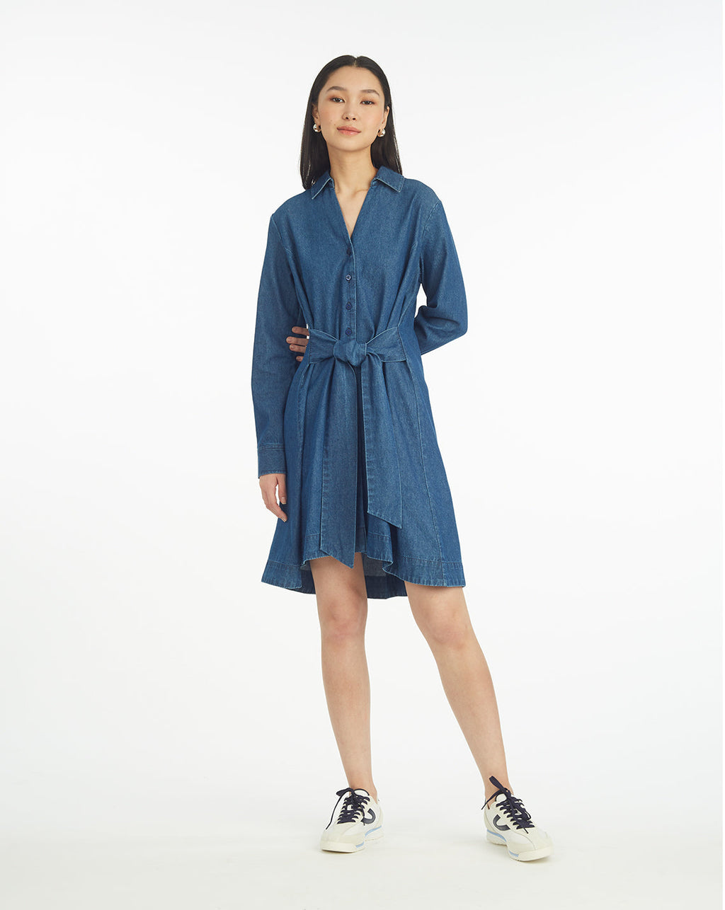 Layla Shirtdress in Dark Wash Chambray