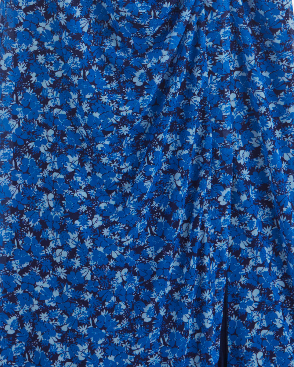 Selena V-Neck Midi Dress in Blue Scattered Ditsy