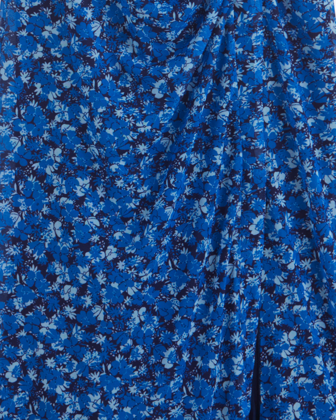 Selena V-Neck Midi Dress in Blue Scattered Ditsy