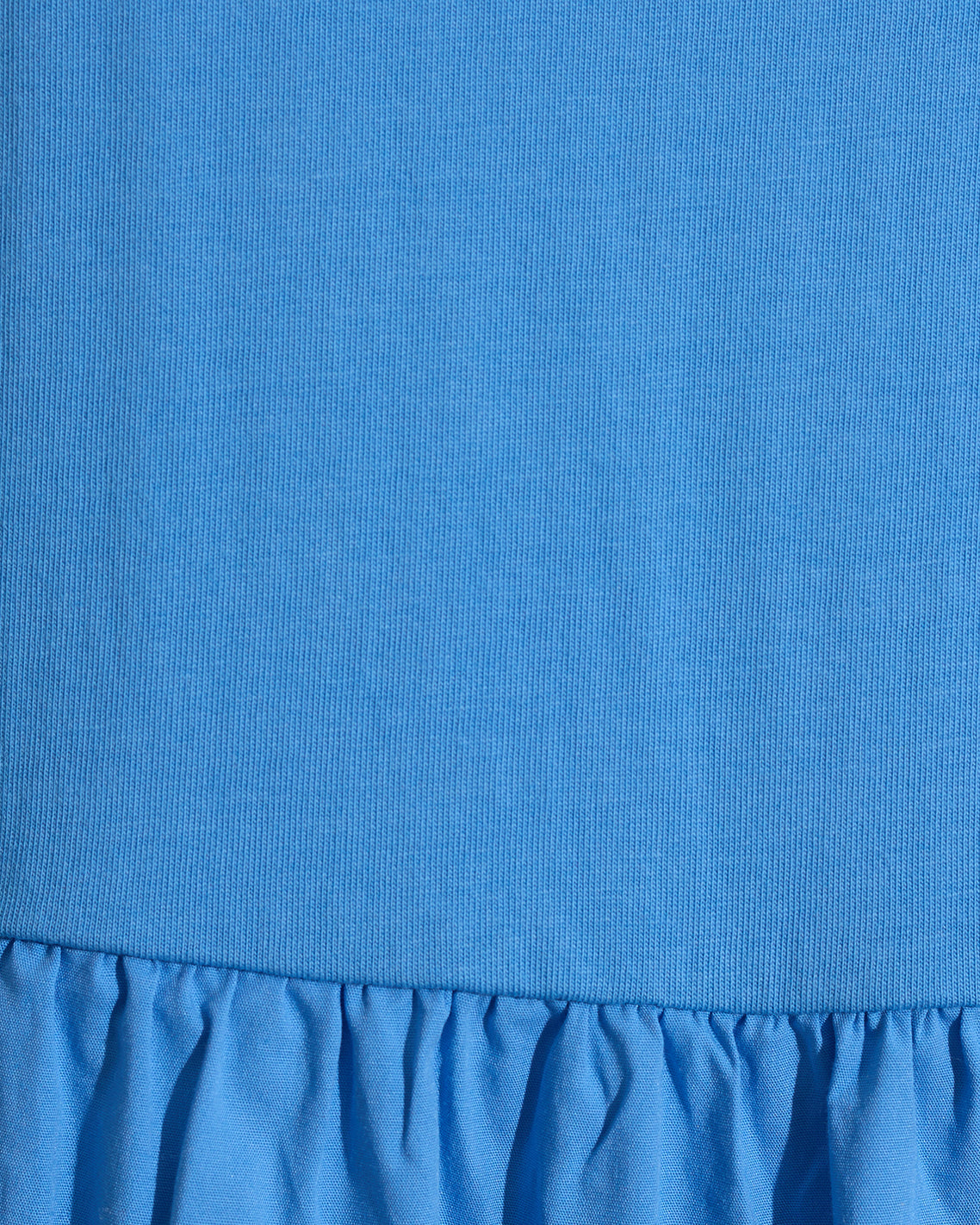 Lila Mixed Media Midi Dress in Light Blue