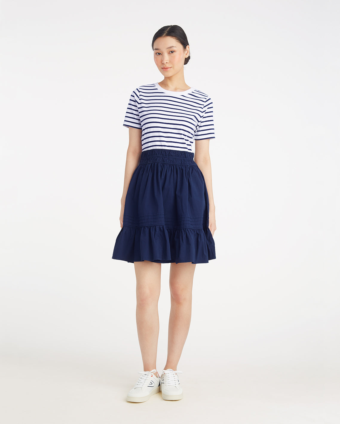 Wilson Mini Dress in Navy Stripe