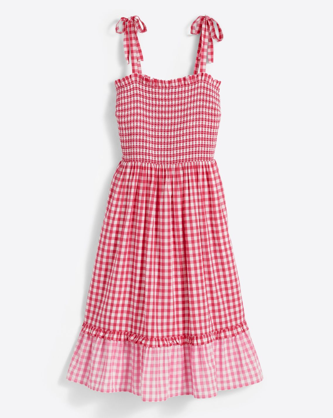 Taylor Smocked Dress in Pink Gingham