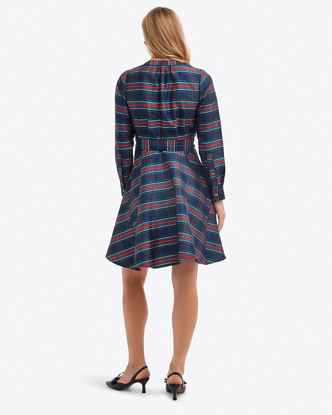 Imogen Mini Shirtdress in Taffeta