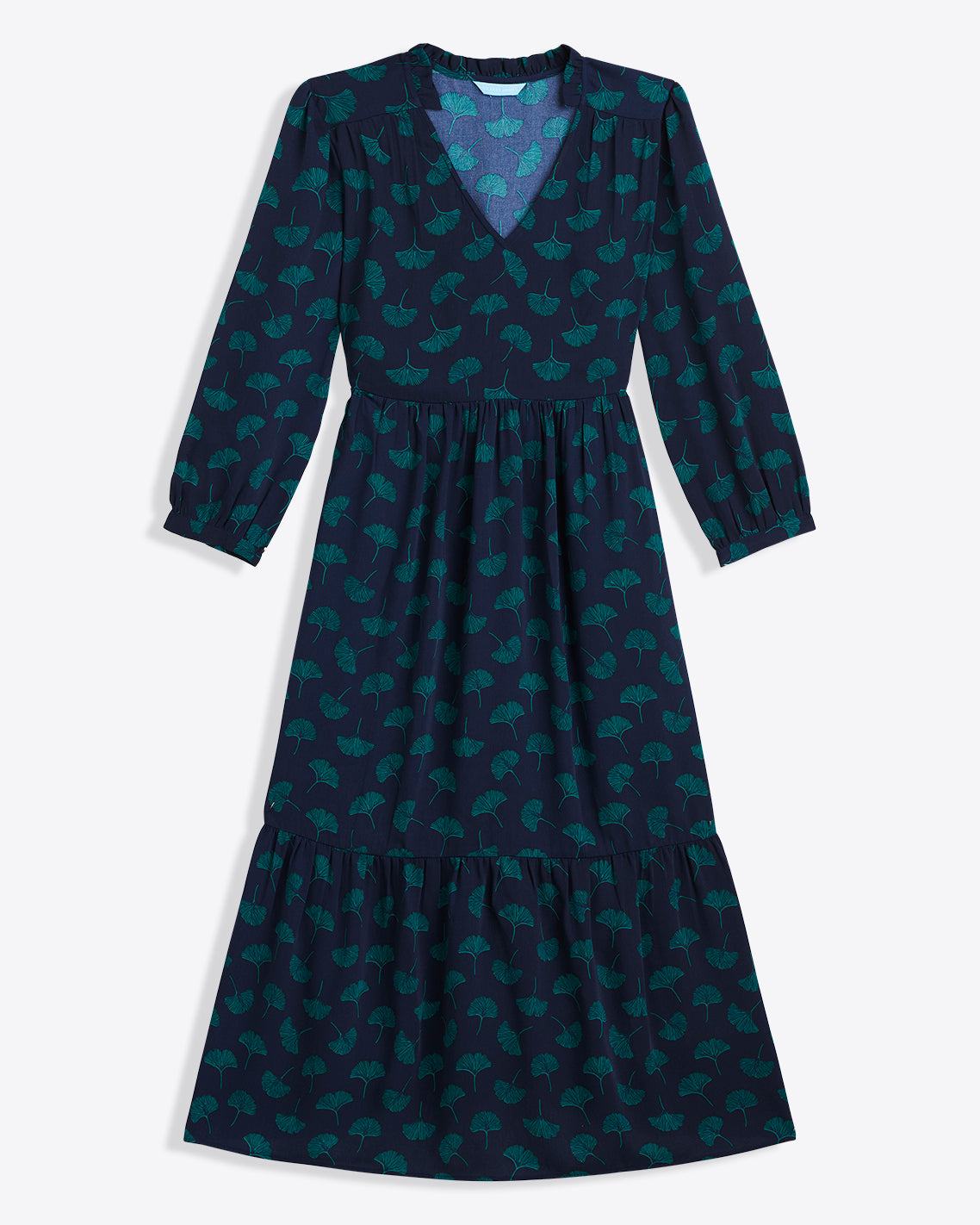 Katie Midi Dress in Ginko Leaf