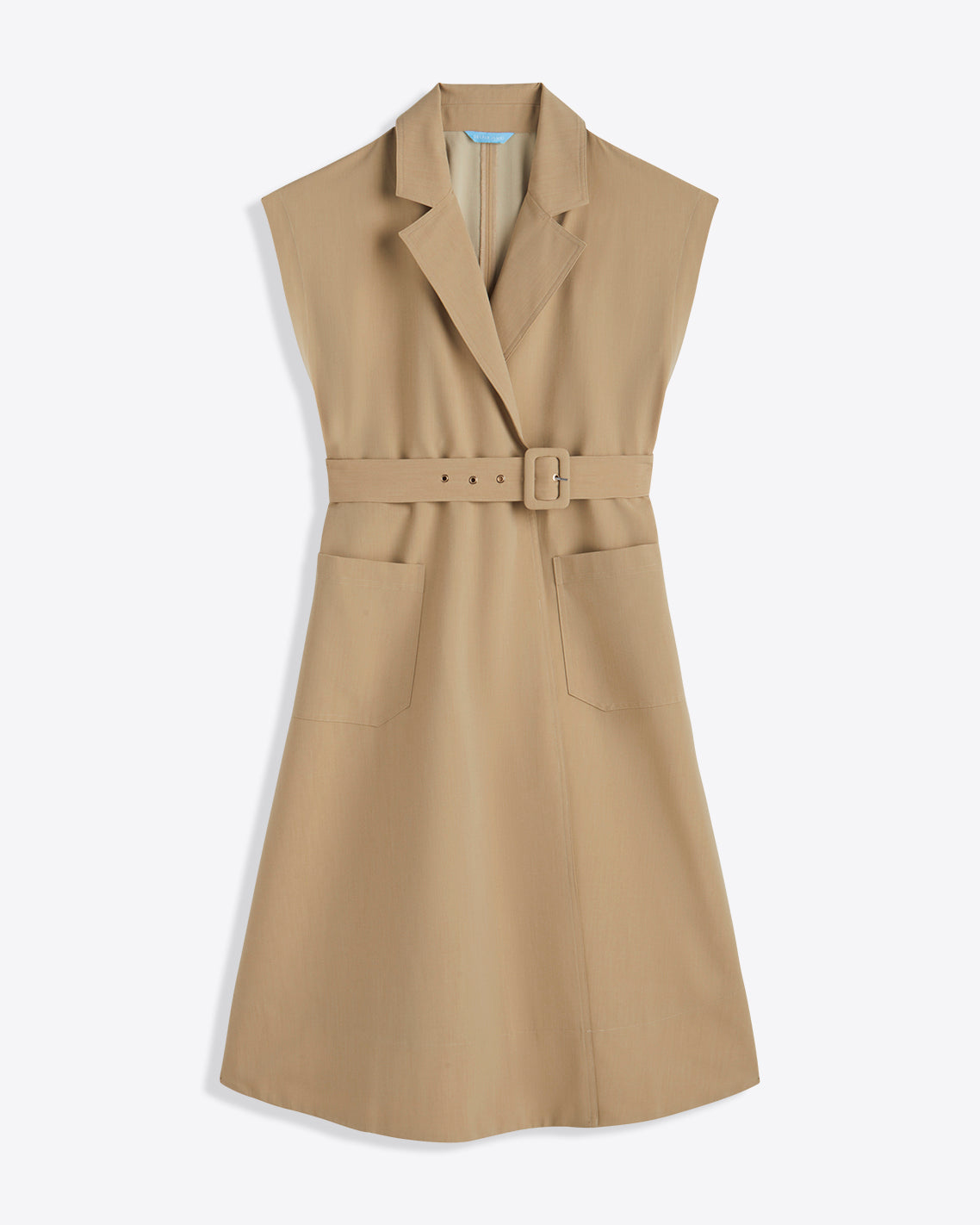 Tatum Midi Shirtdress in Croissant