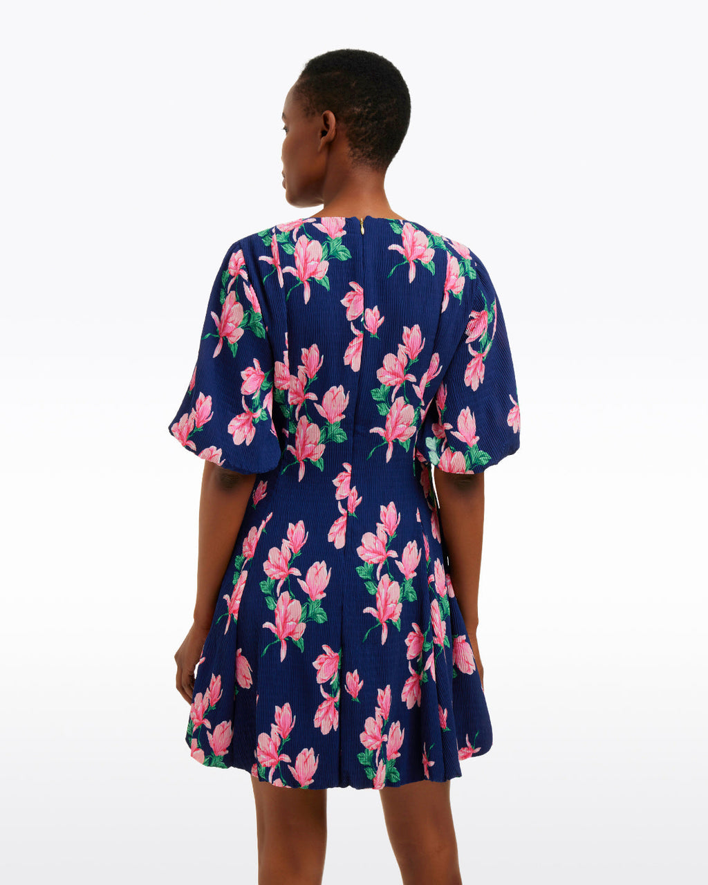 Elaine V-Neck Mini Dress in Magnolia Buds