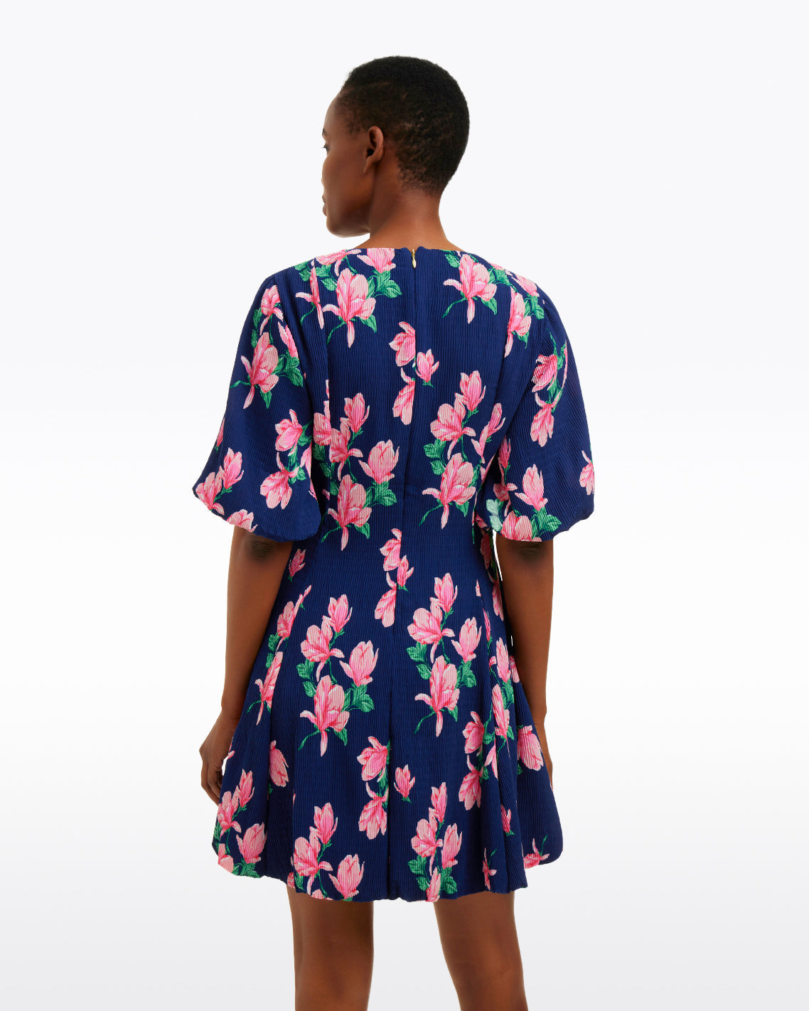 Elaine V-Neck Mini Dress in Magnolia Buds