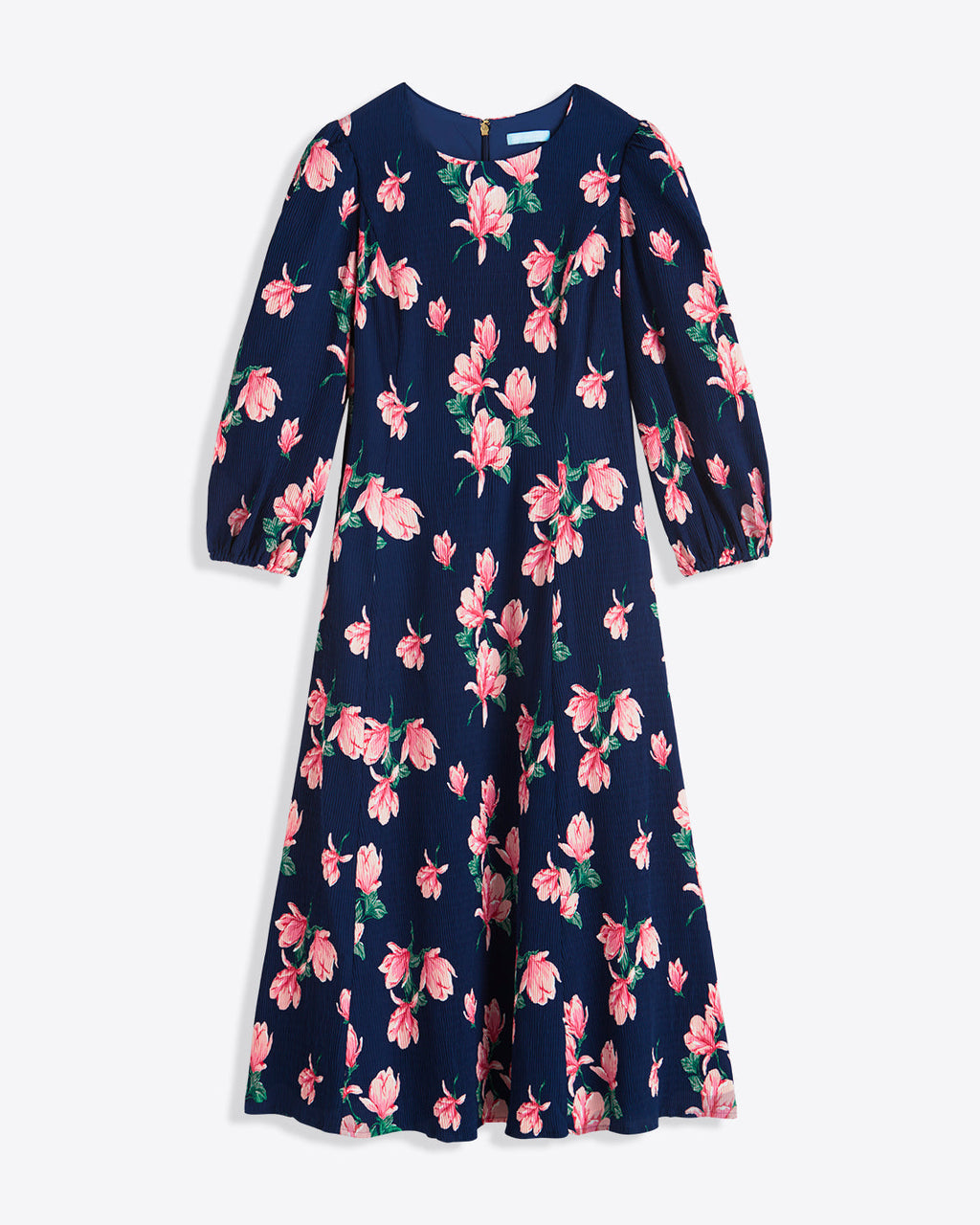 Matilda Crewneck Midi Dress in Magnolia Buds