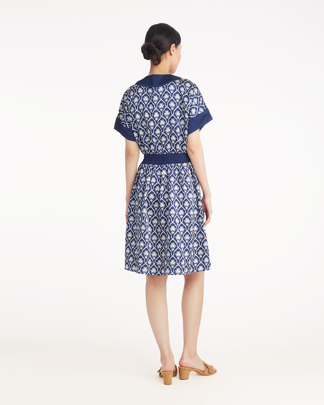 Colleen Short Sleeve Wrap Dress in Clover Field