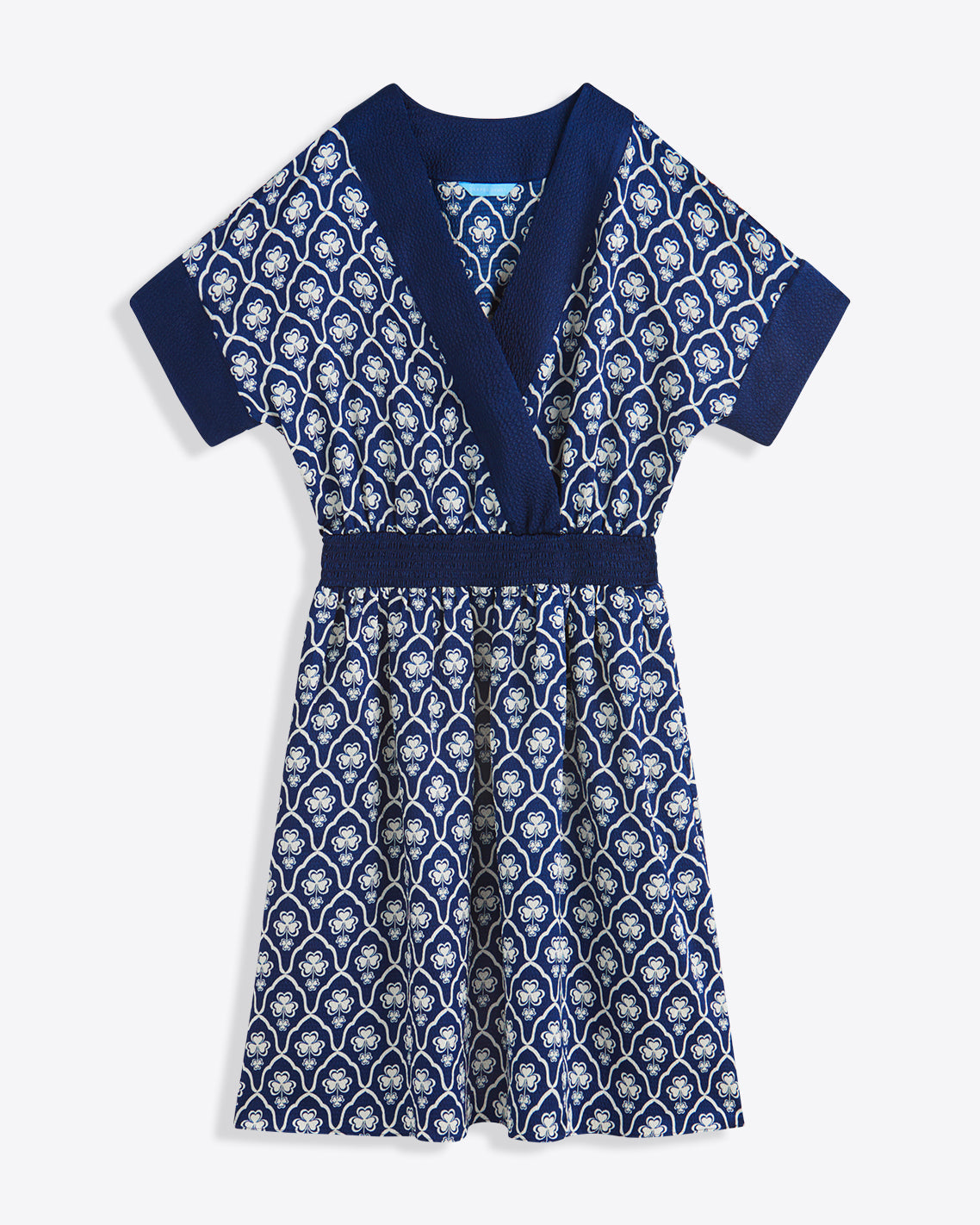Colleen Short Sleeve Wrap Dress in Clover Field