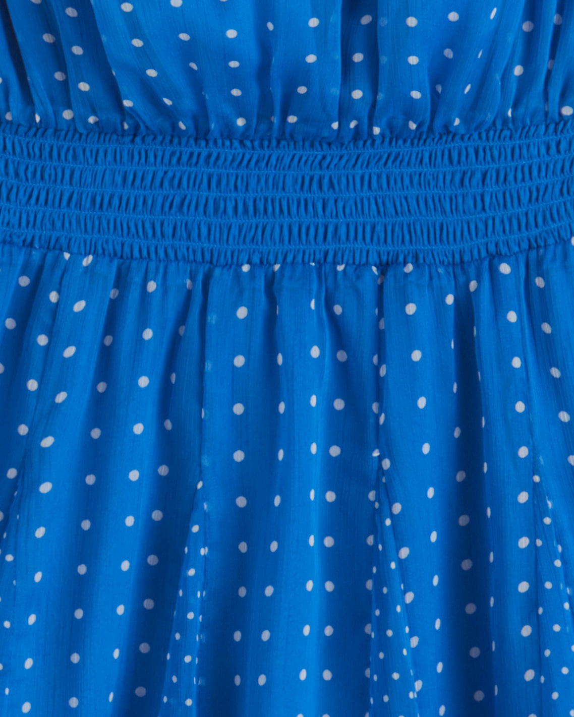 Camellia Mini Dress in Blue Dots