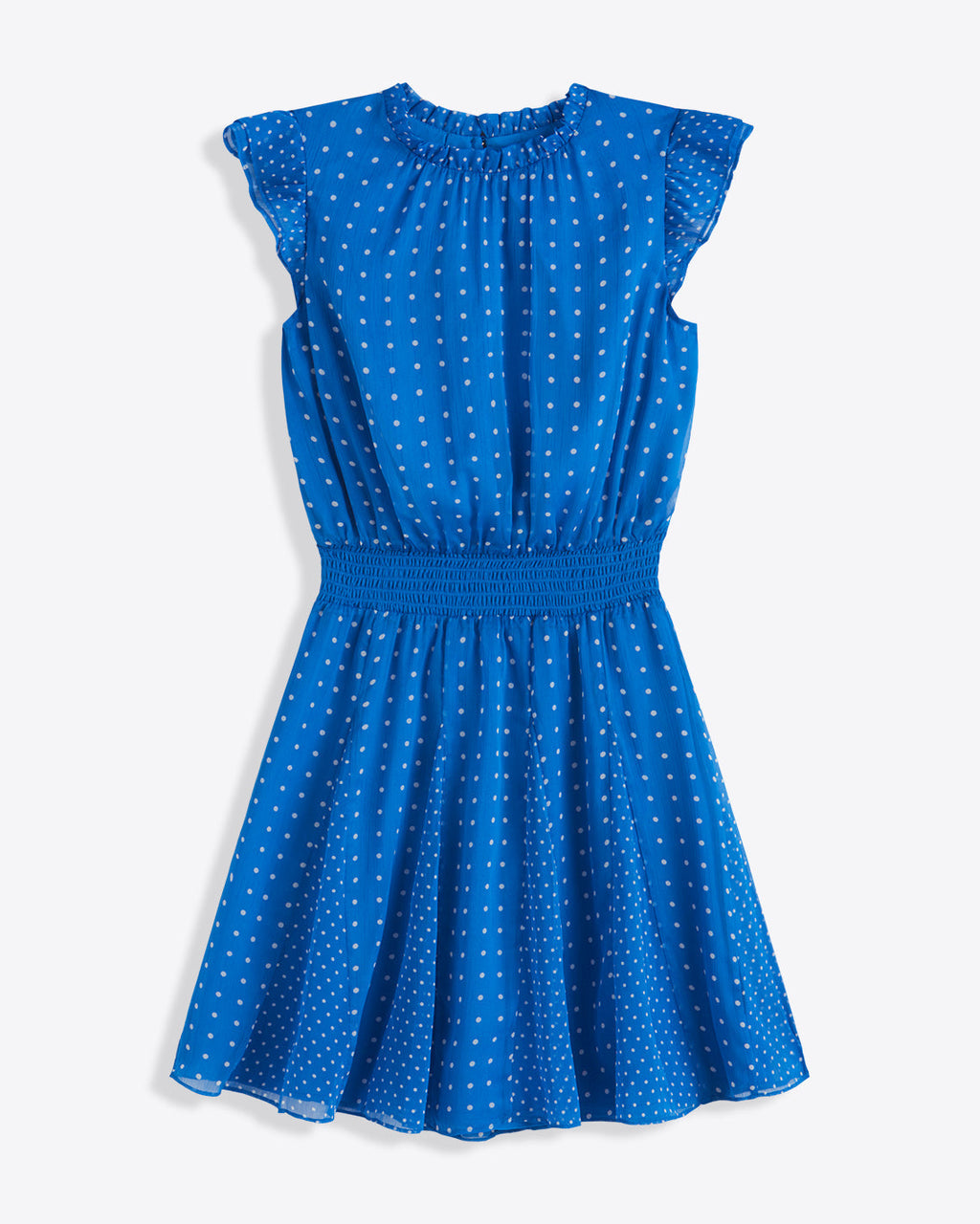 Camellia Mini Dress in Blue Dots