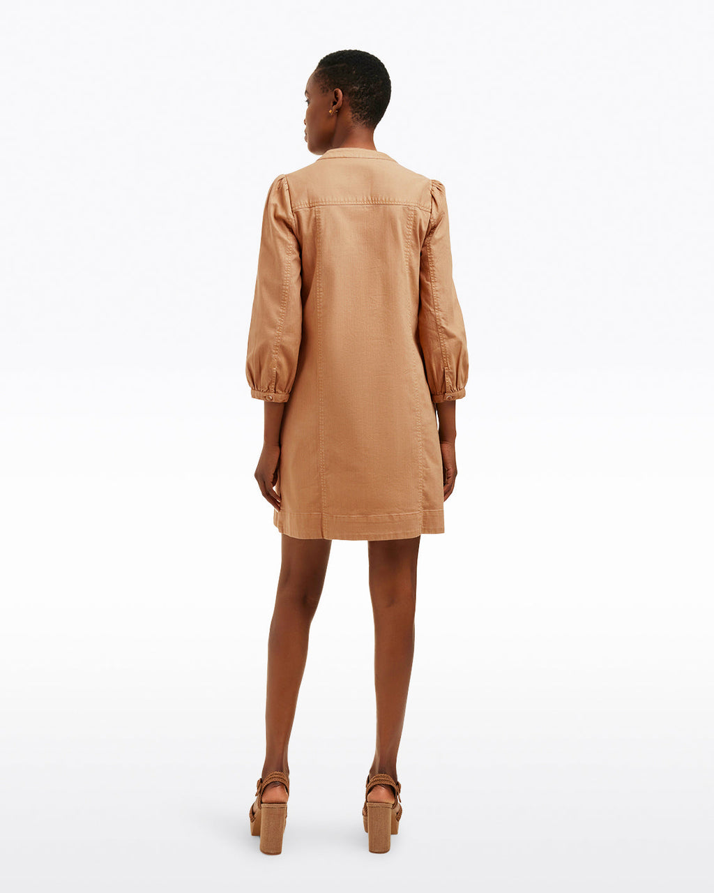 Felicity Popover Shift Dress in Croissant