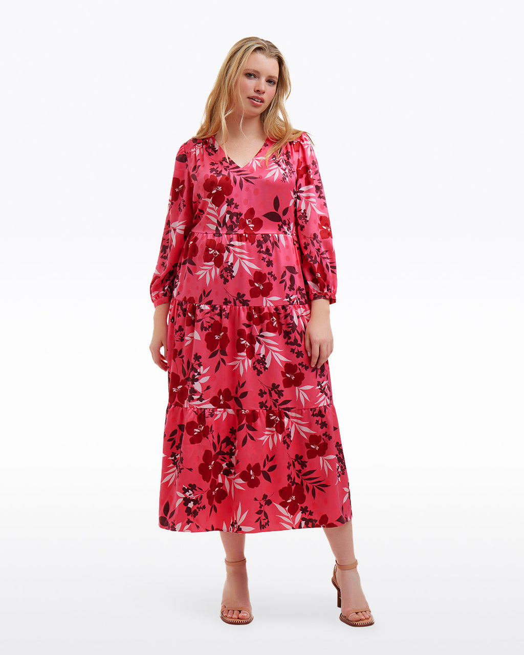 Katie Midi Dress in Spring Floral