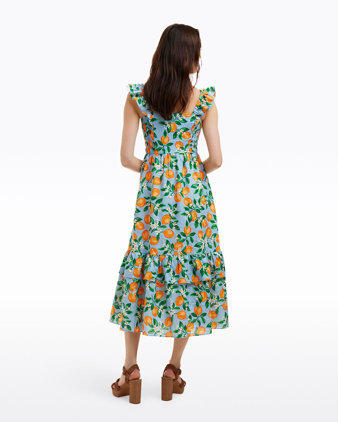 Carrie Midi Dress in Lemon Blossom